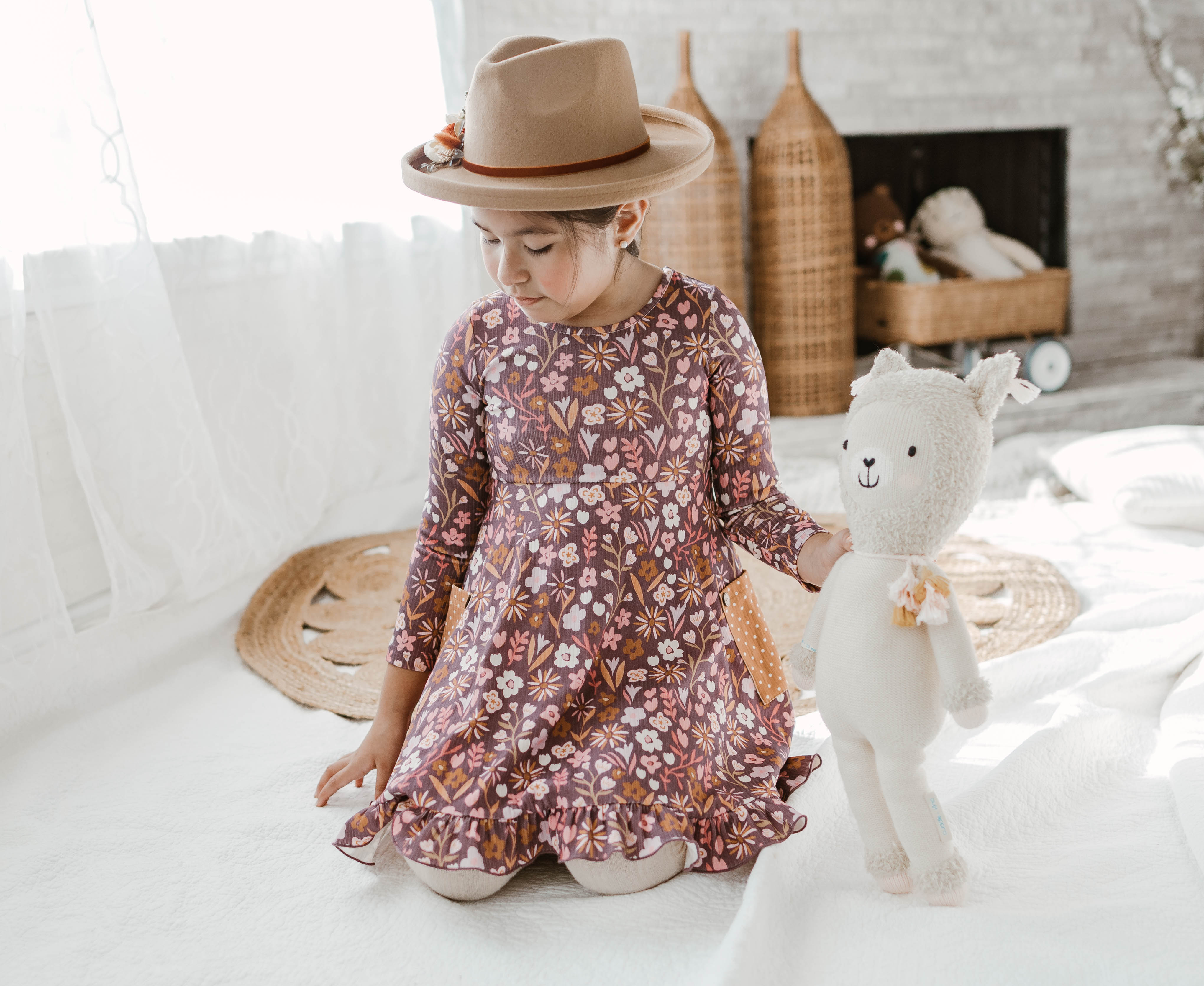 Elara Ribbed Dress - Amethyst Rose