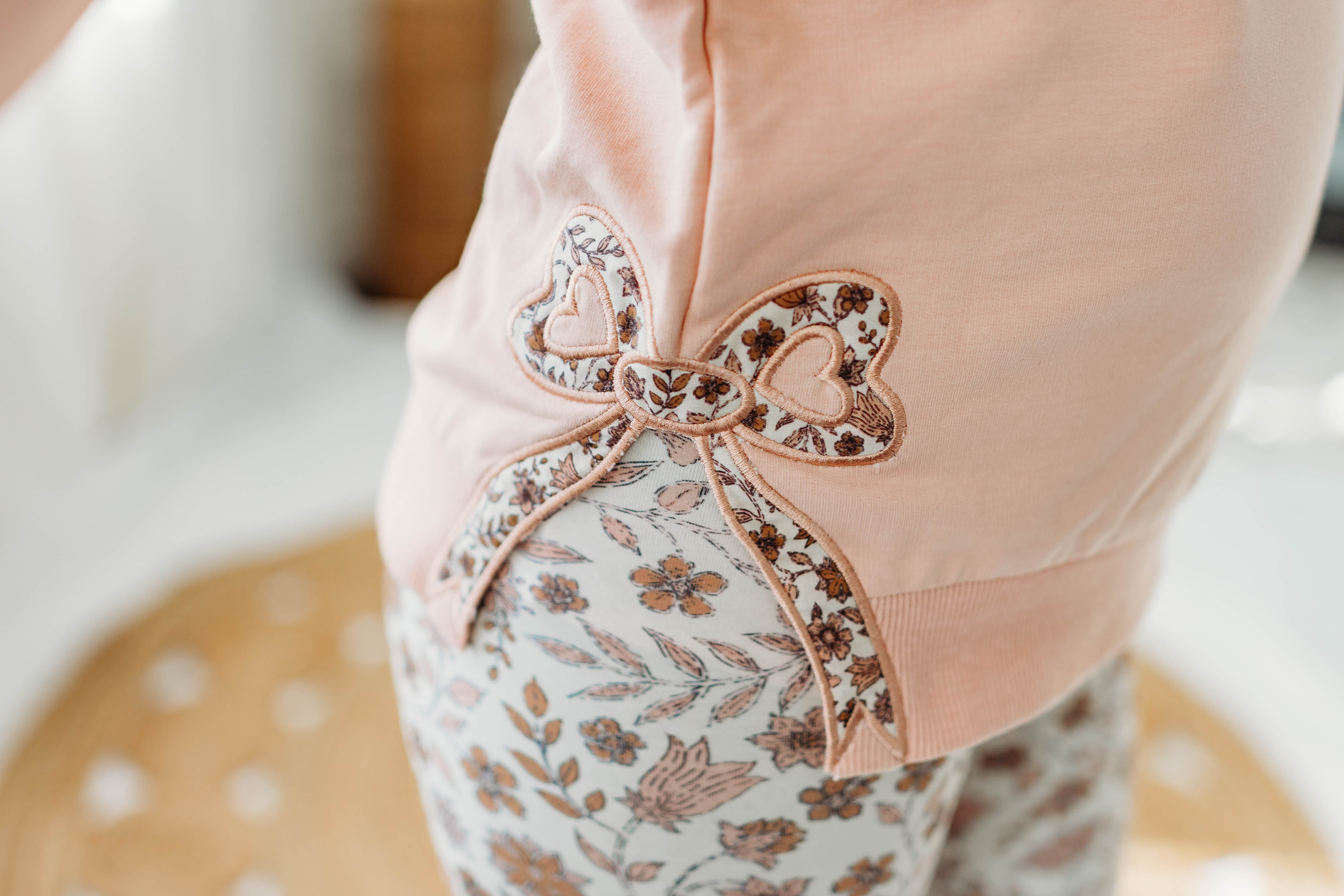 Bow Applique Sweatshirt - Spiced Peach (Pre-Order)
