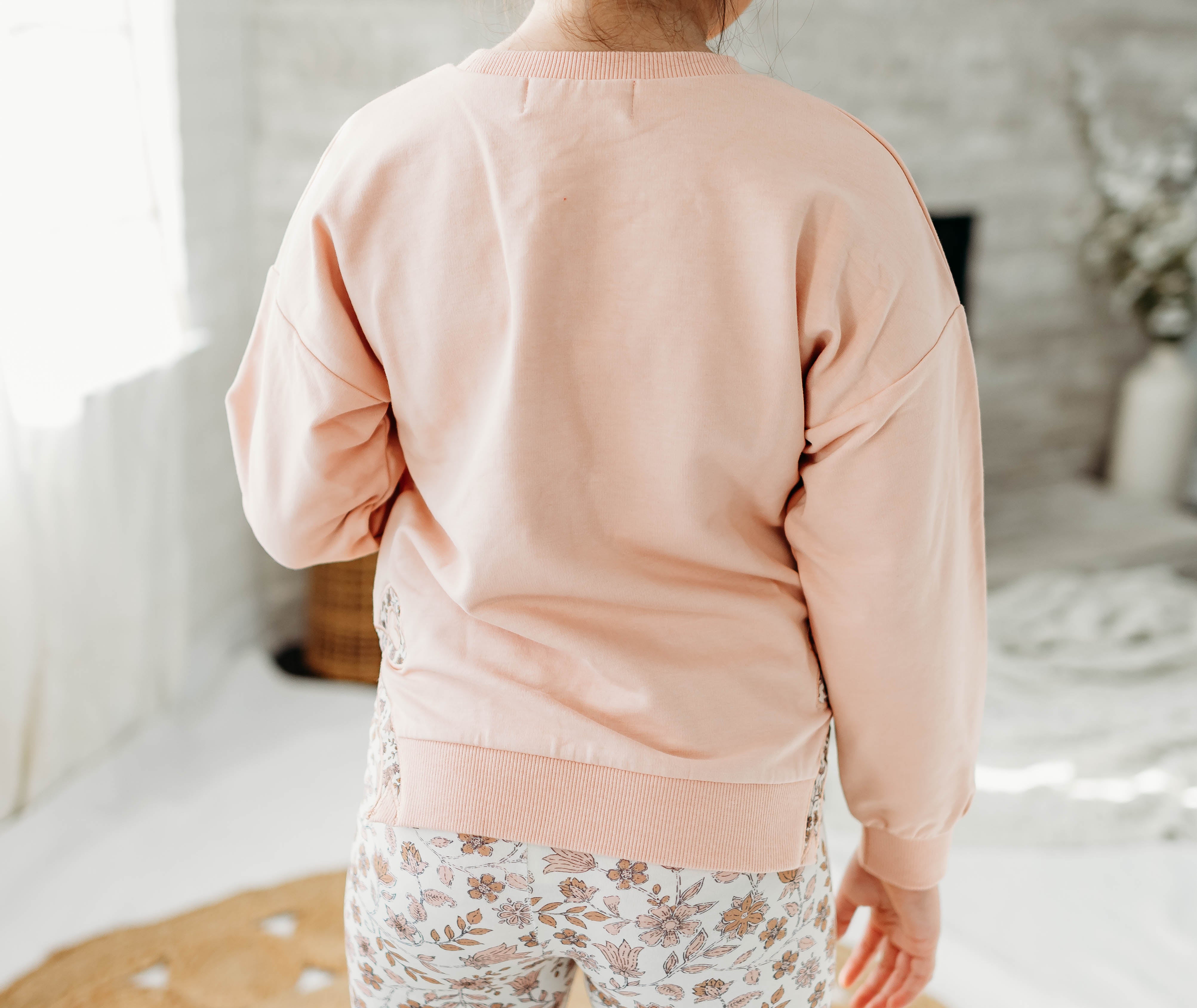 Bow Applique Sweatshirt - Spiced Peach (Pre-Order)