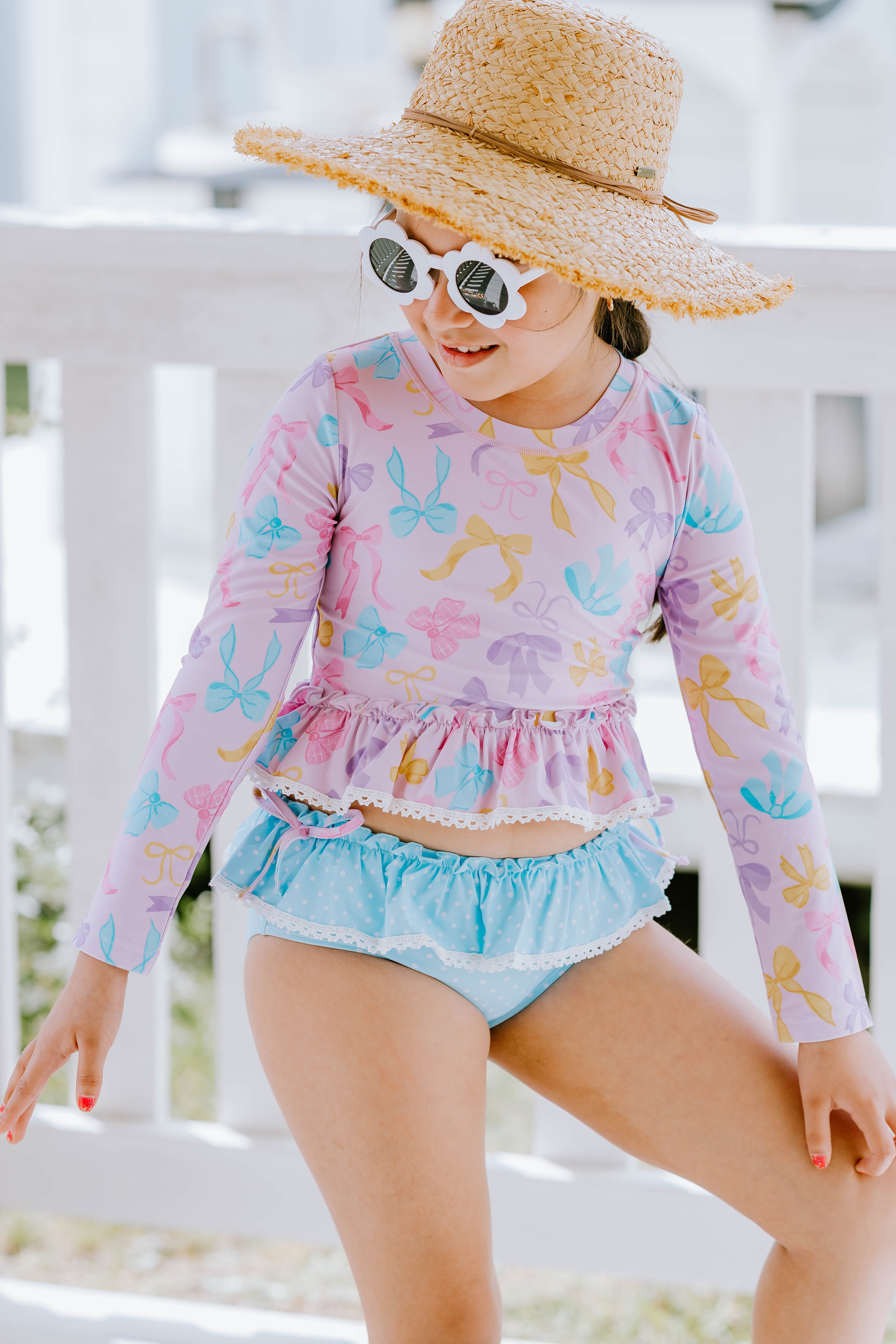 Rashguard Swimsuit - Bow Bliss