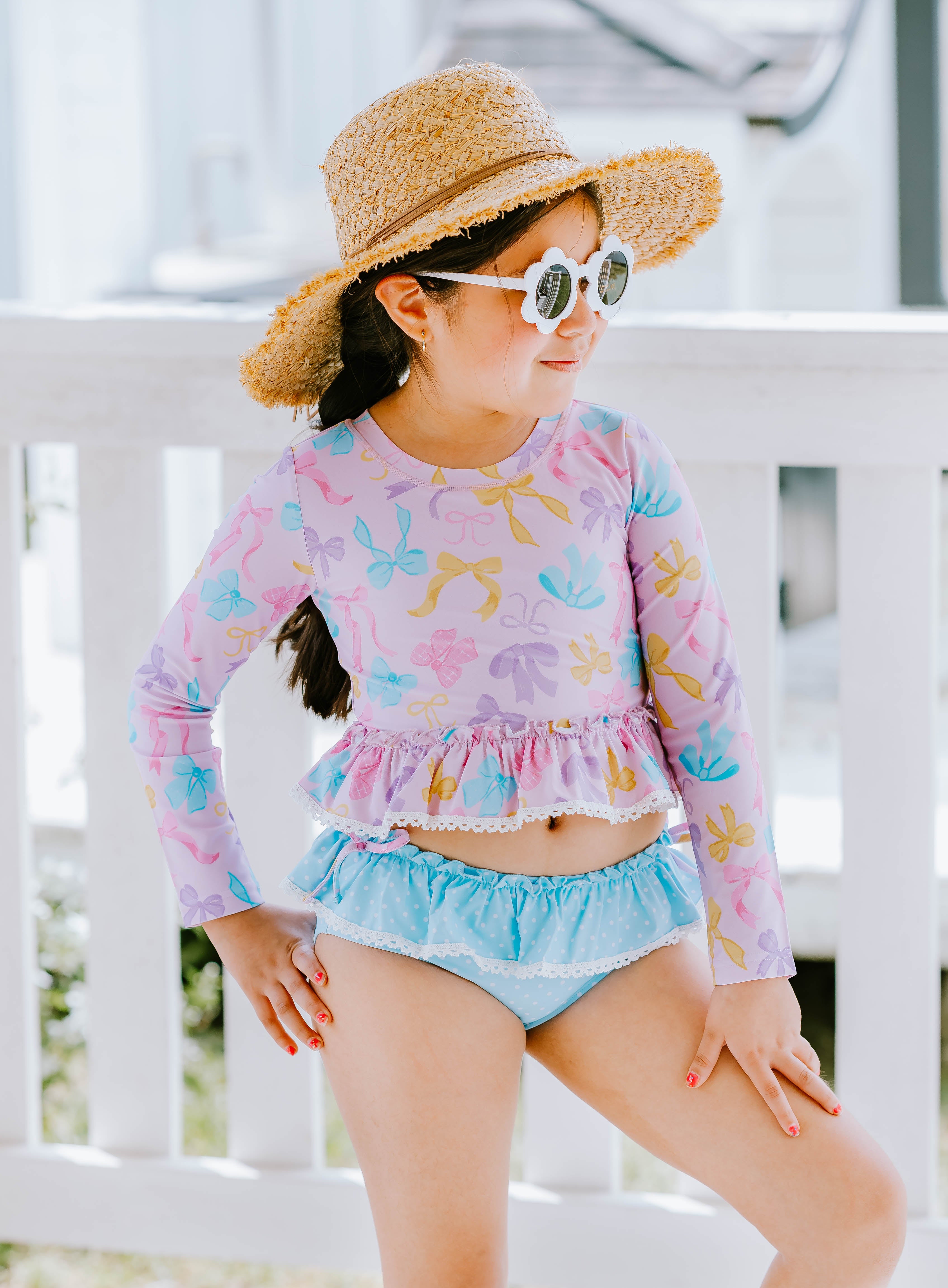 Rashguard Swimsuit - Bow Bliss