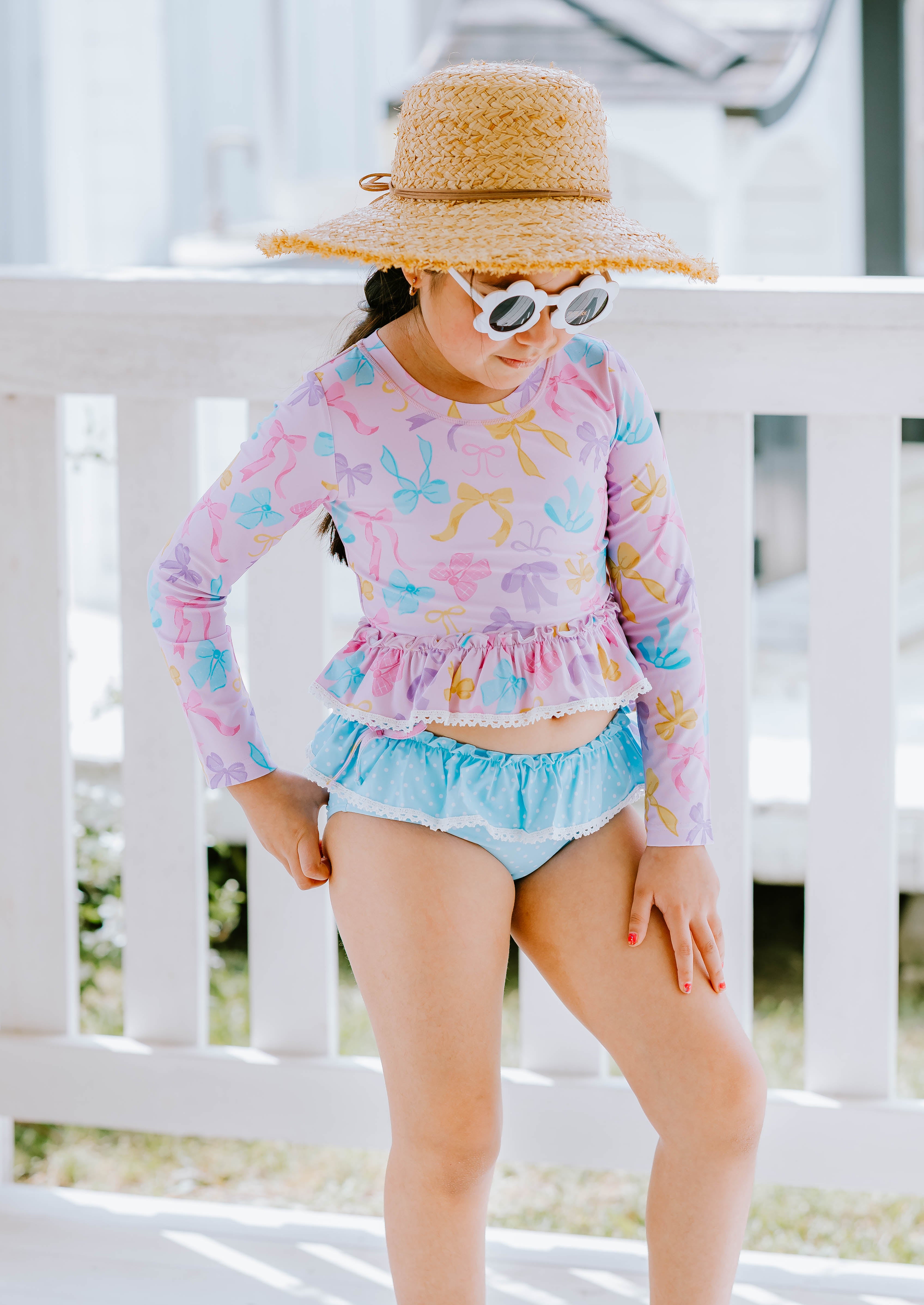 Rashguard Swimsuit - Bow Bliss