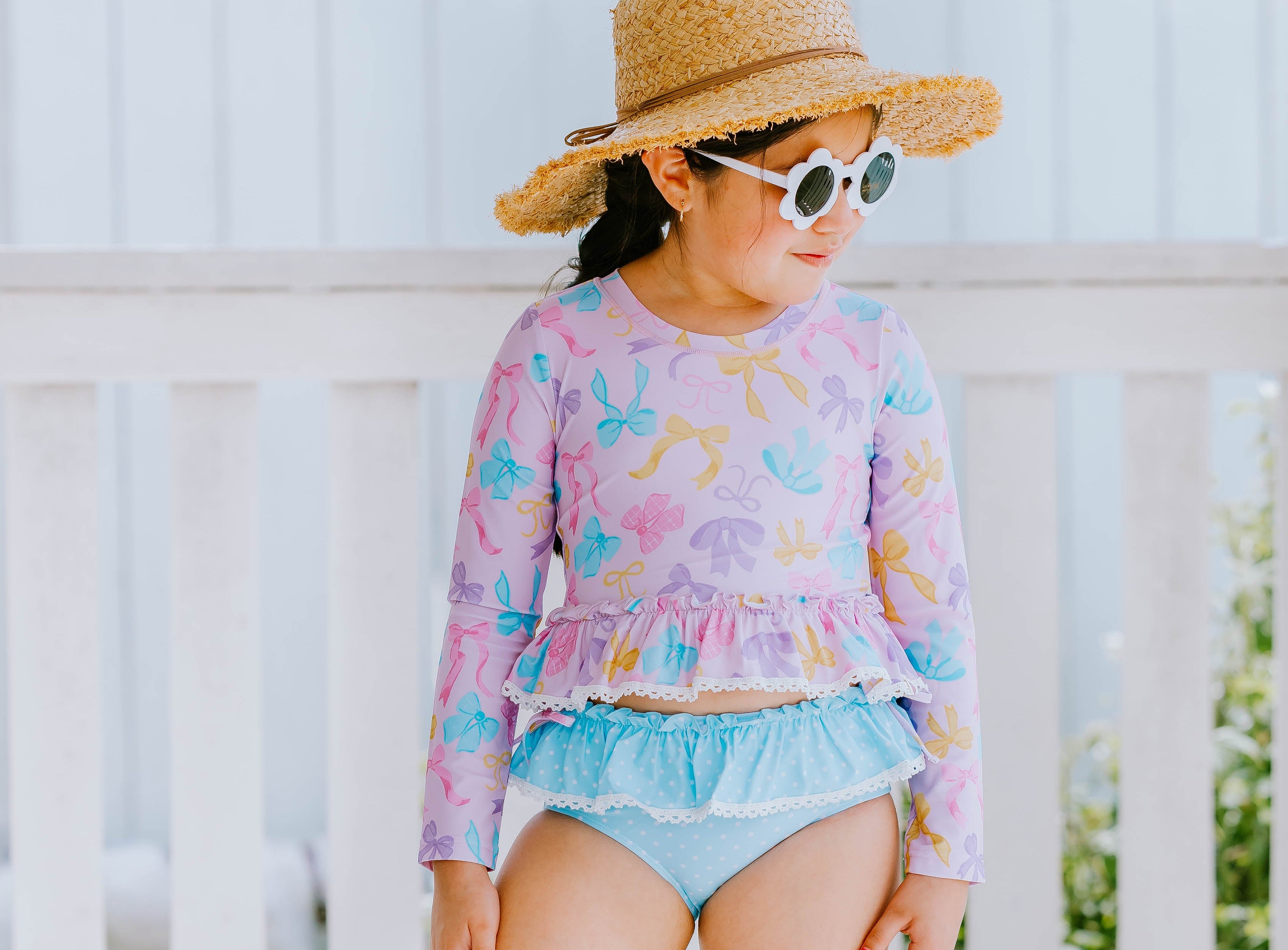 Rashguard Swimsuit - Bow Bliss