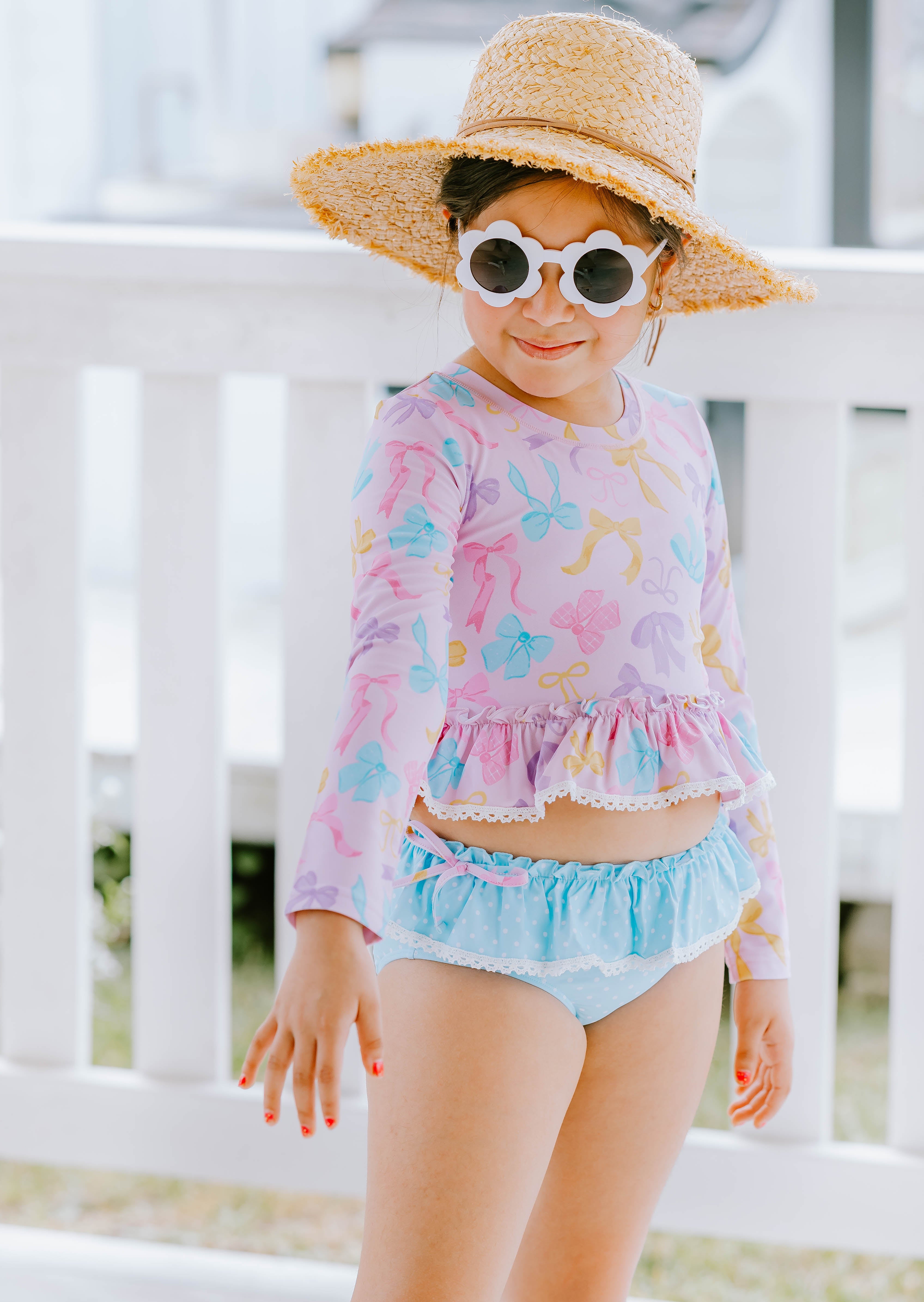 Rashguard Swimsuit - Bow Bliss