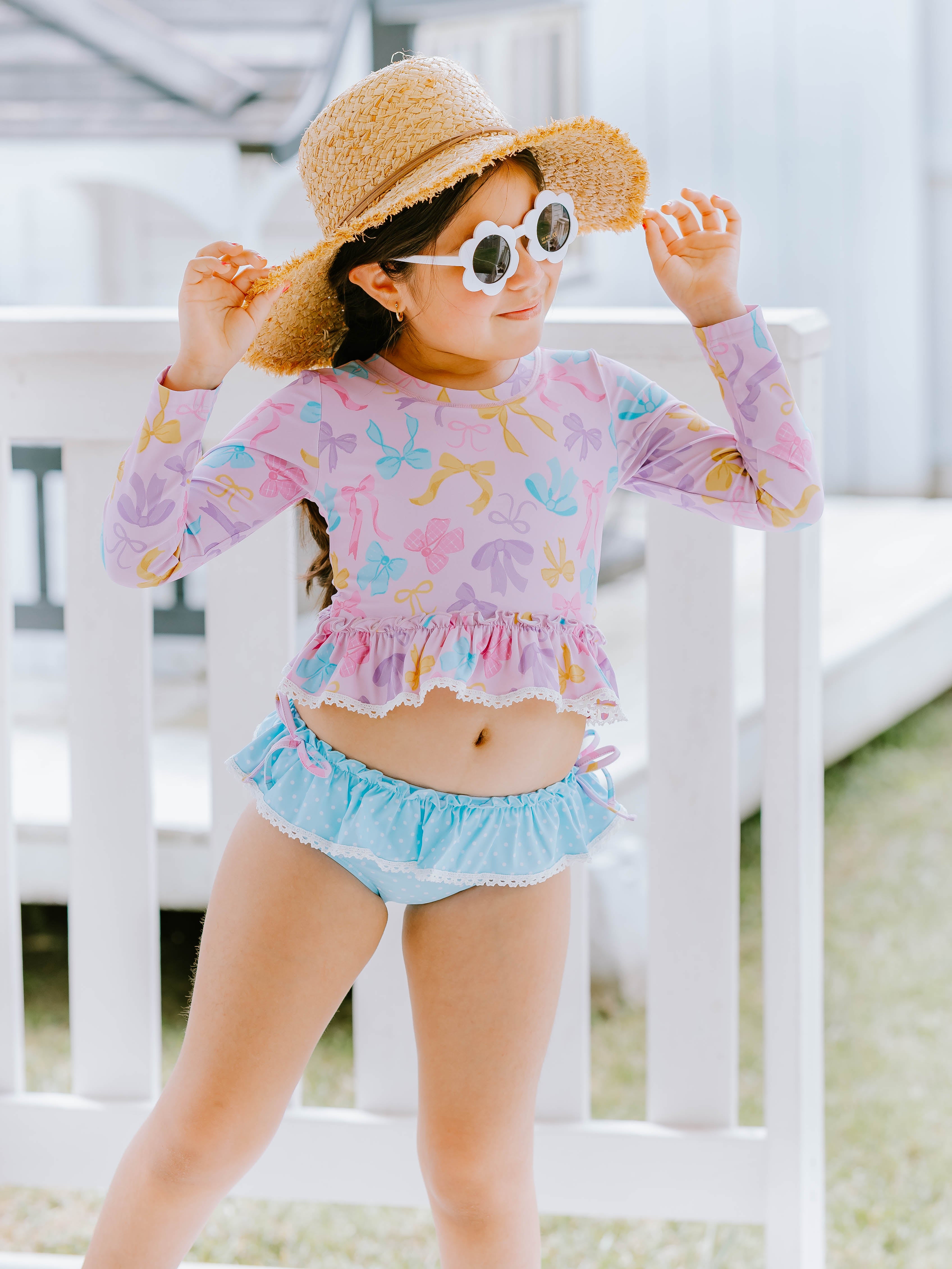 Rashguard Swimsuit - Bow Bliss