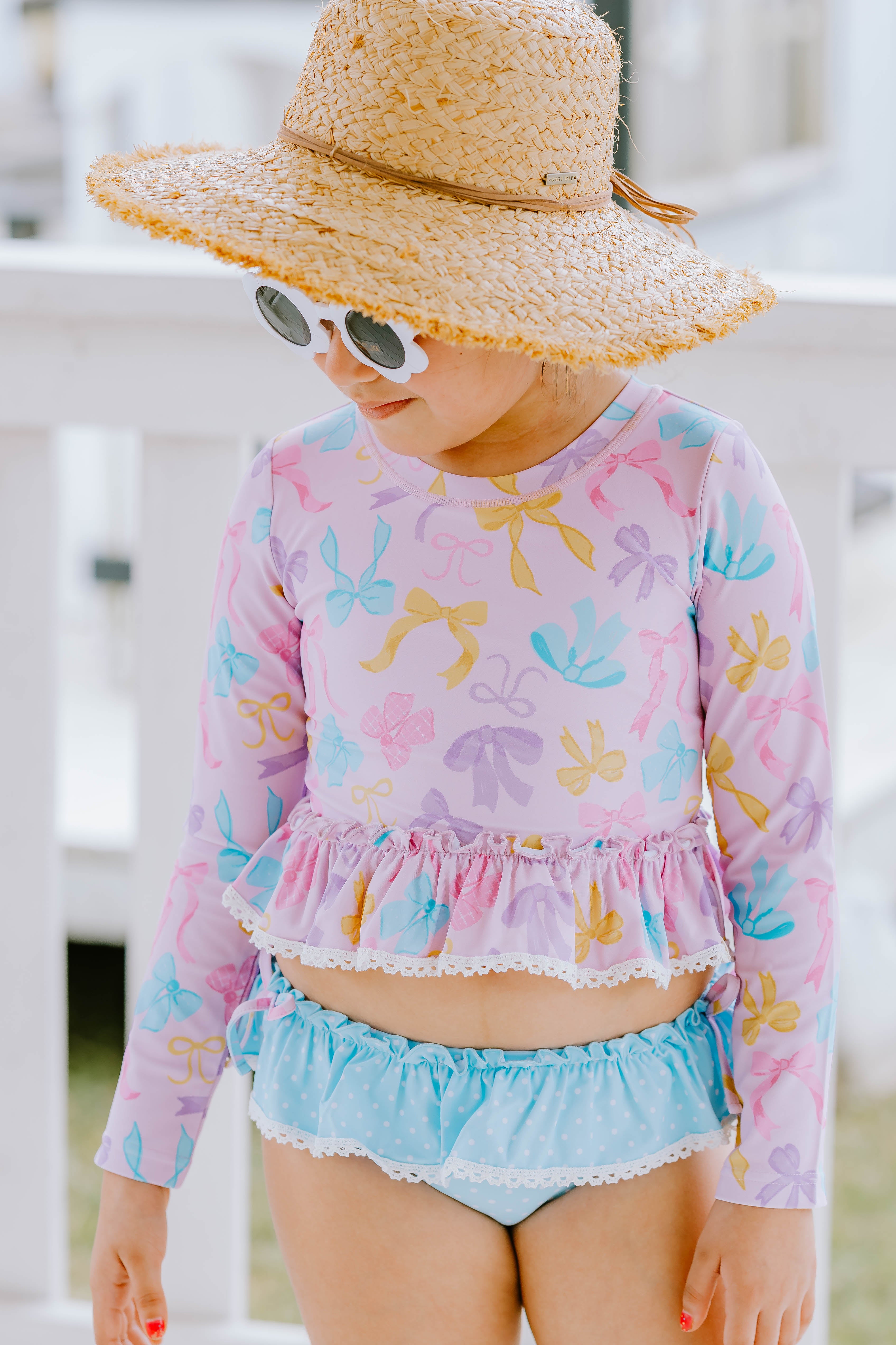 Rashguard Swimsuit - Bow Bliss