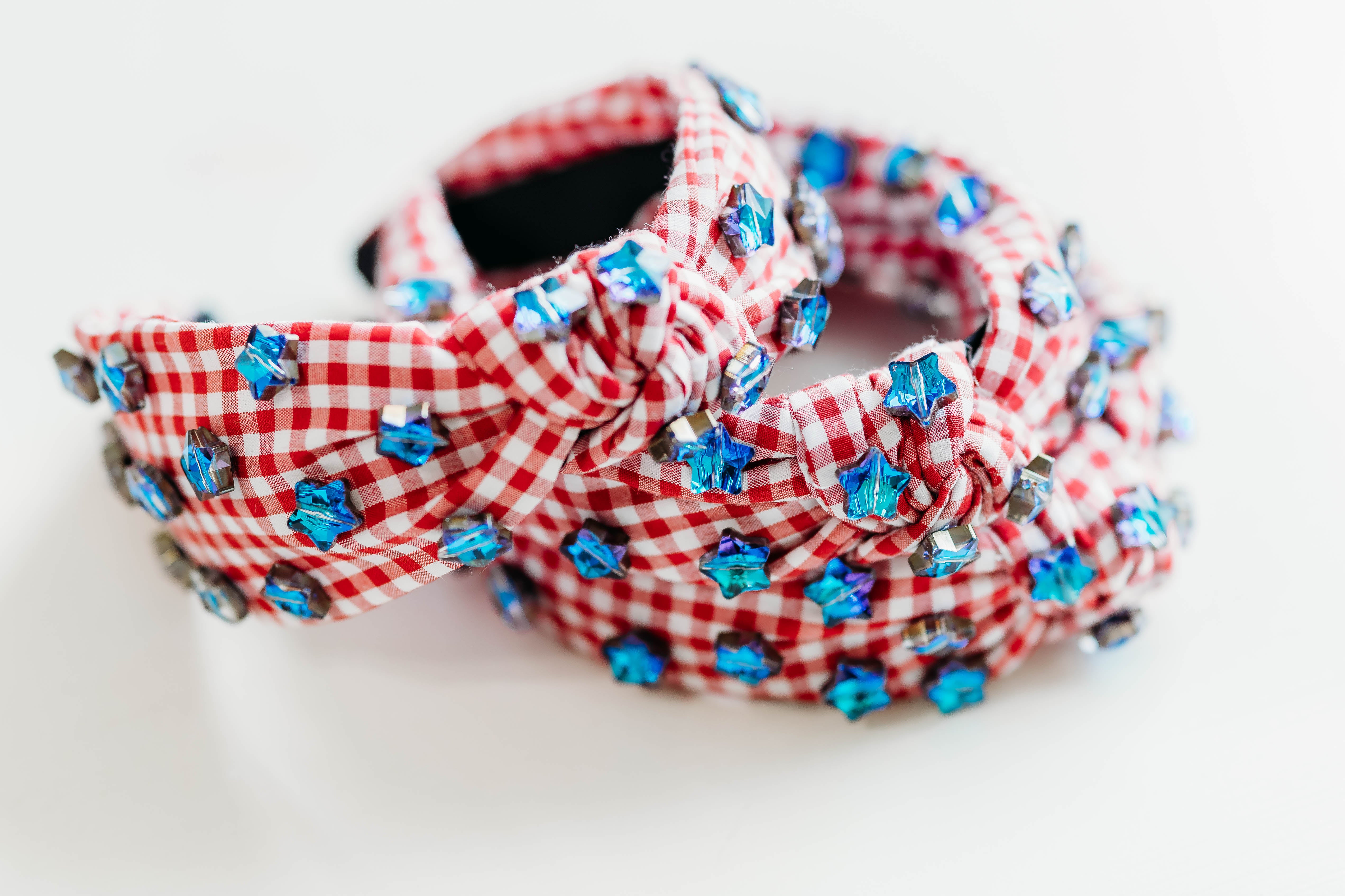 Beaded Headband - Gingham Glory