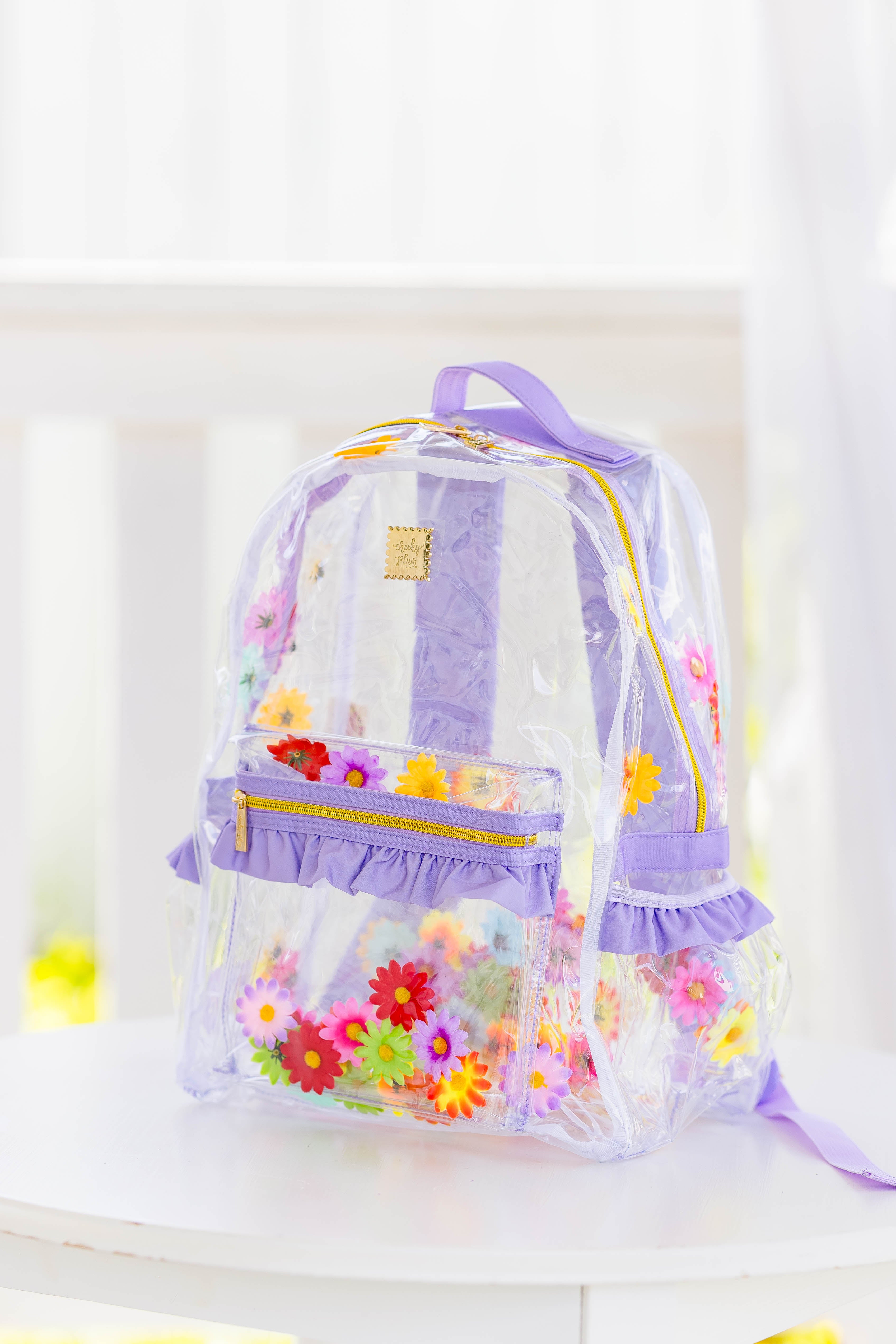 Bree Clear Backpack - Floral Frenzy
