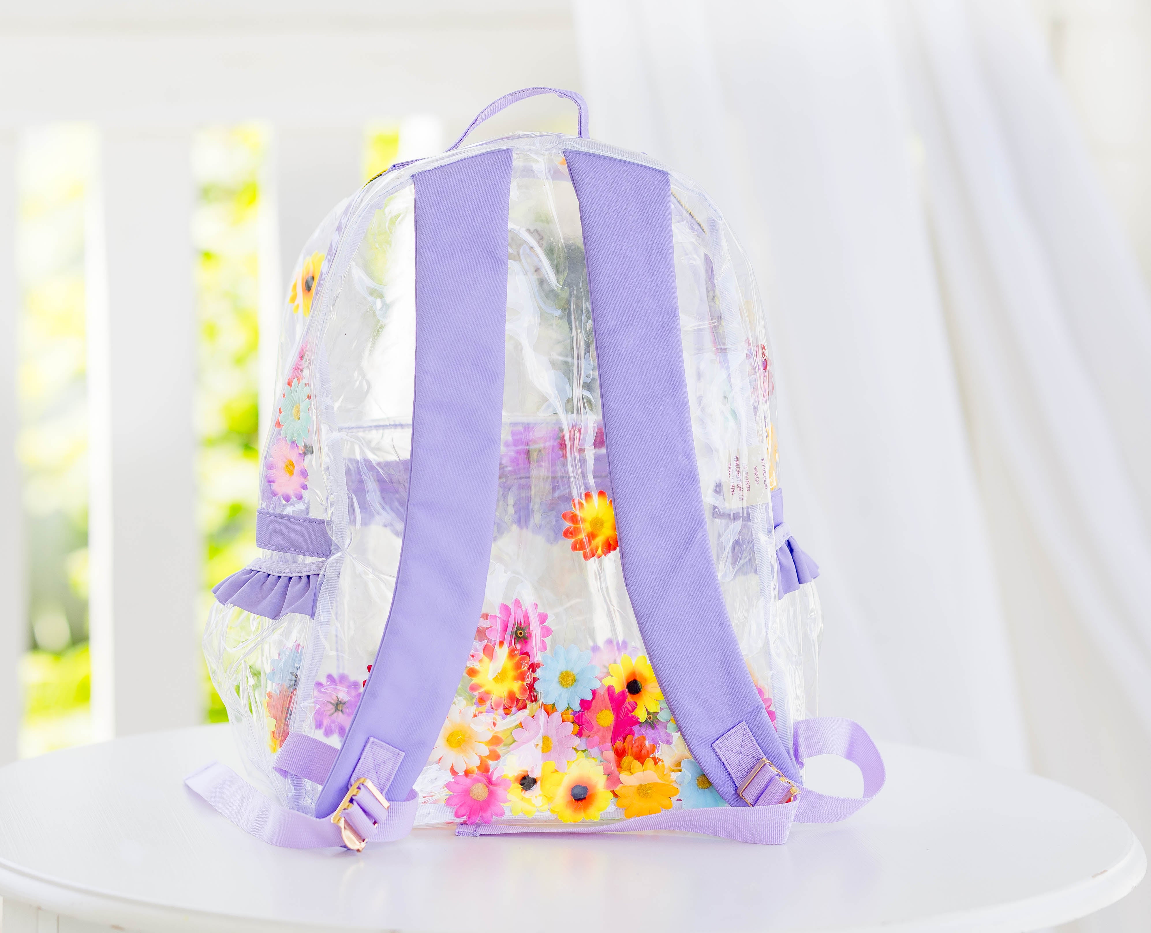 Bree Clear Backpack - Floral Frenzy