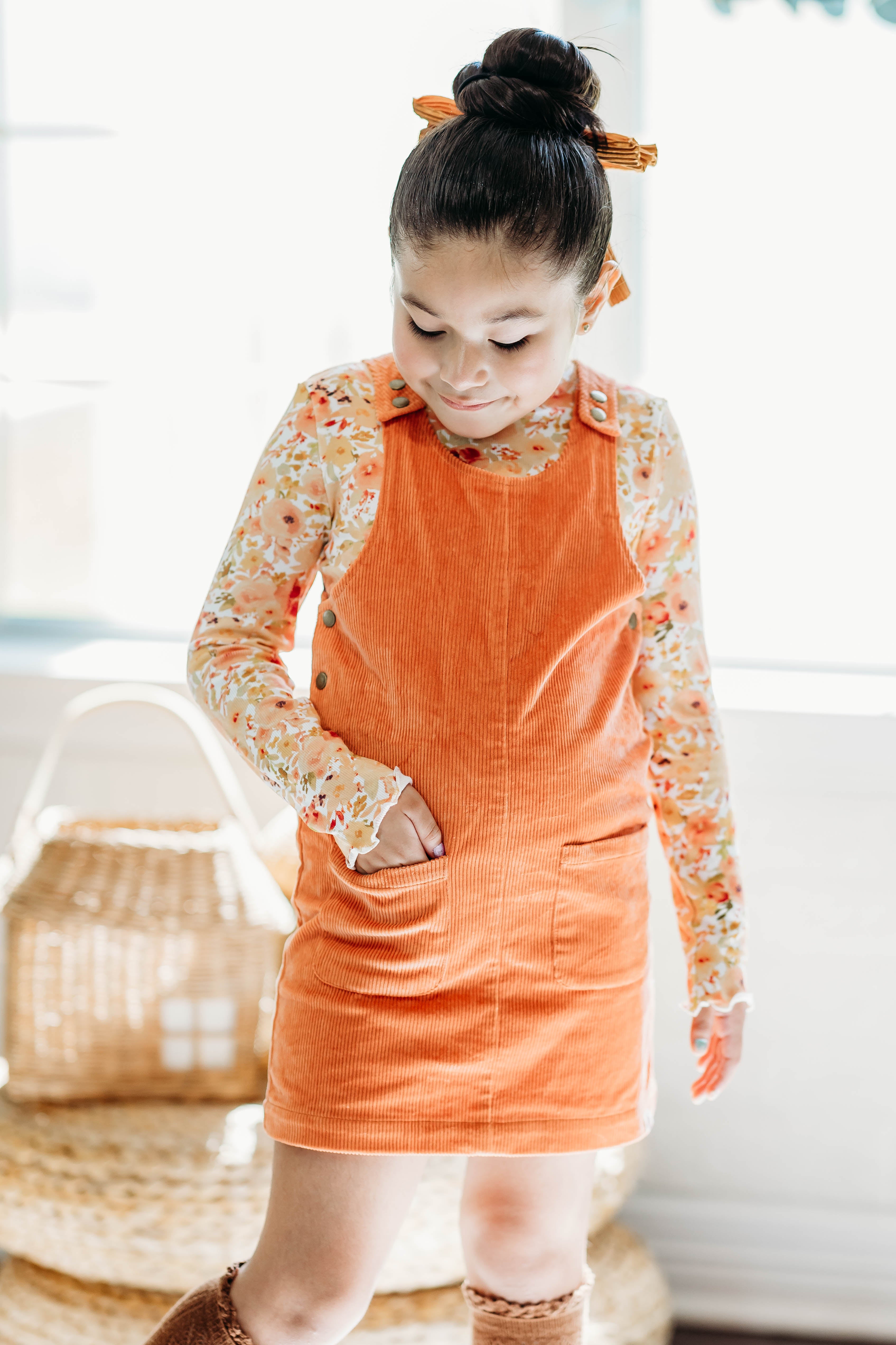 Parker Corduroy Jumper Set - Autumn Blaze (Running Small)