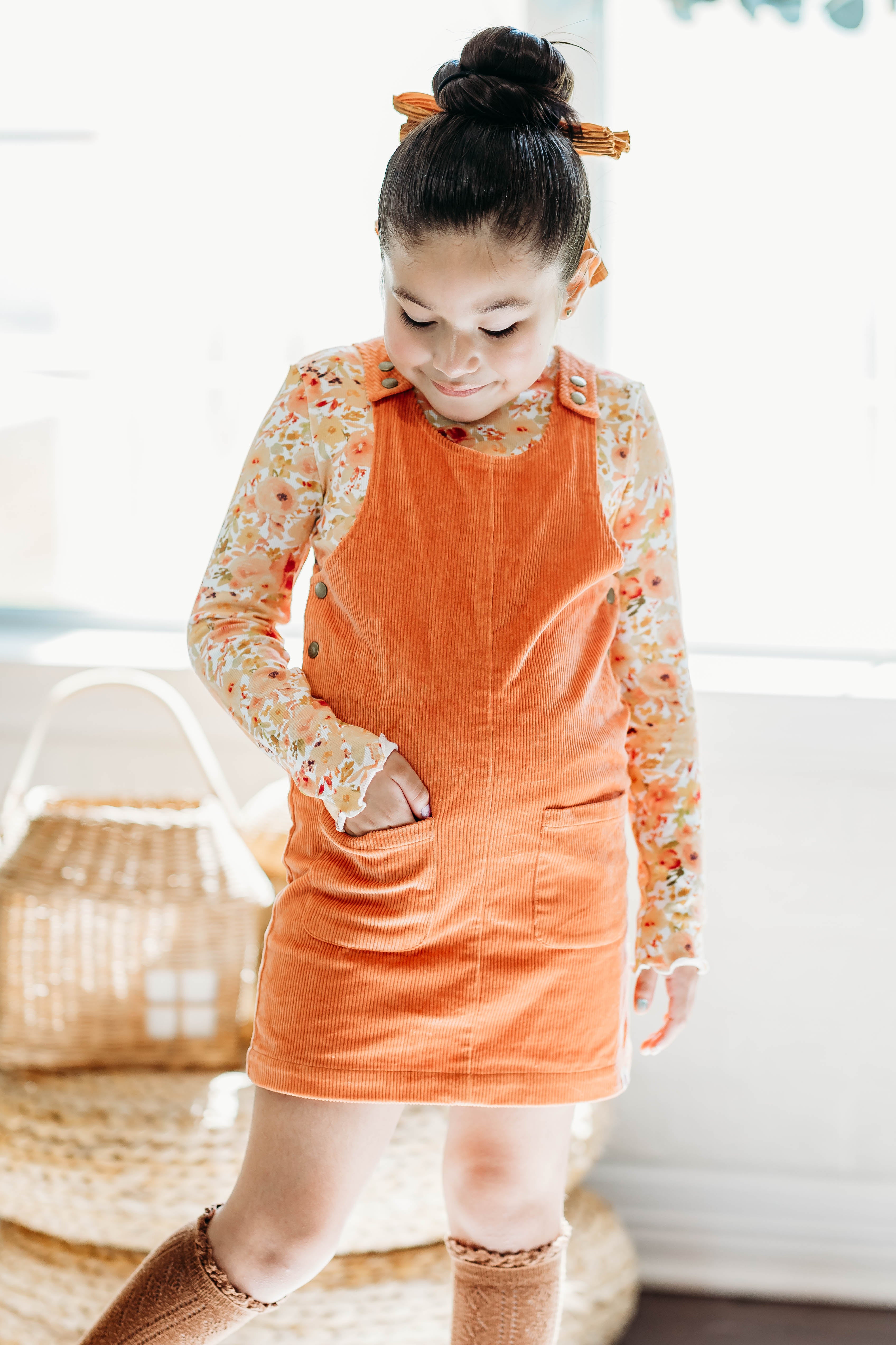 Parker Corduroy Jumper Set - Autumn Blaze (Running Small)