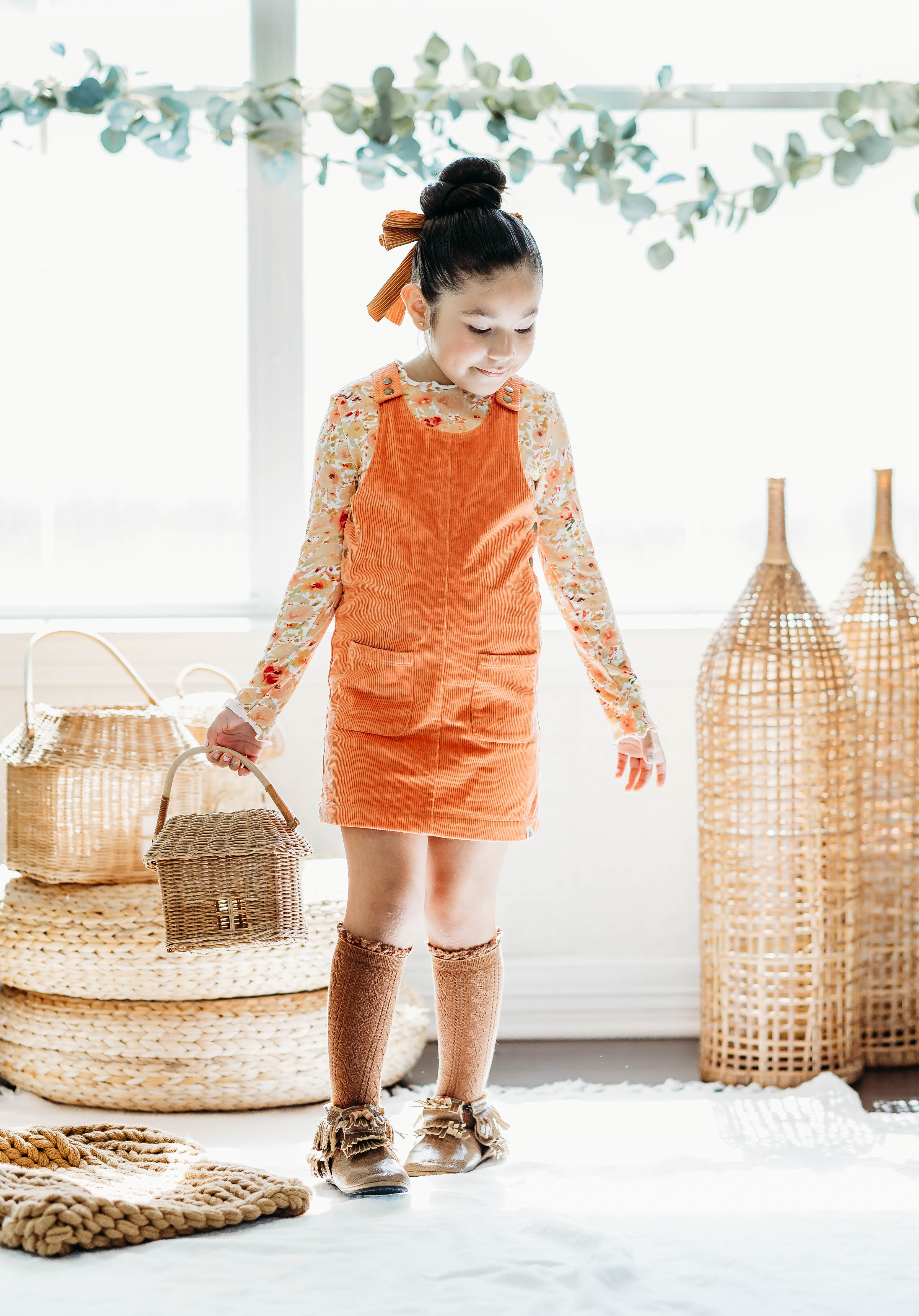 Parker Corduroy Jumper Set - Autumn Blaze (Running Small)