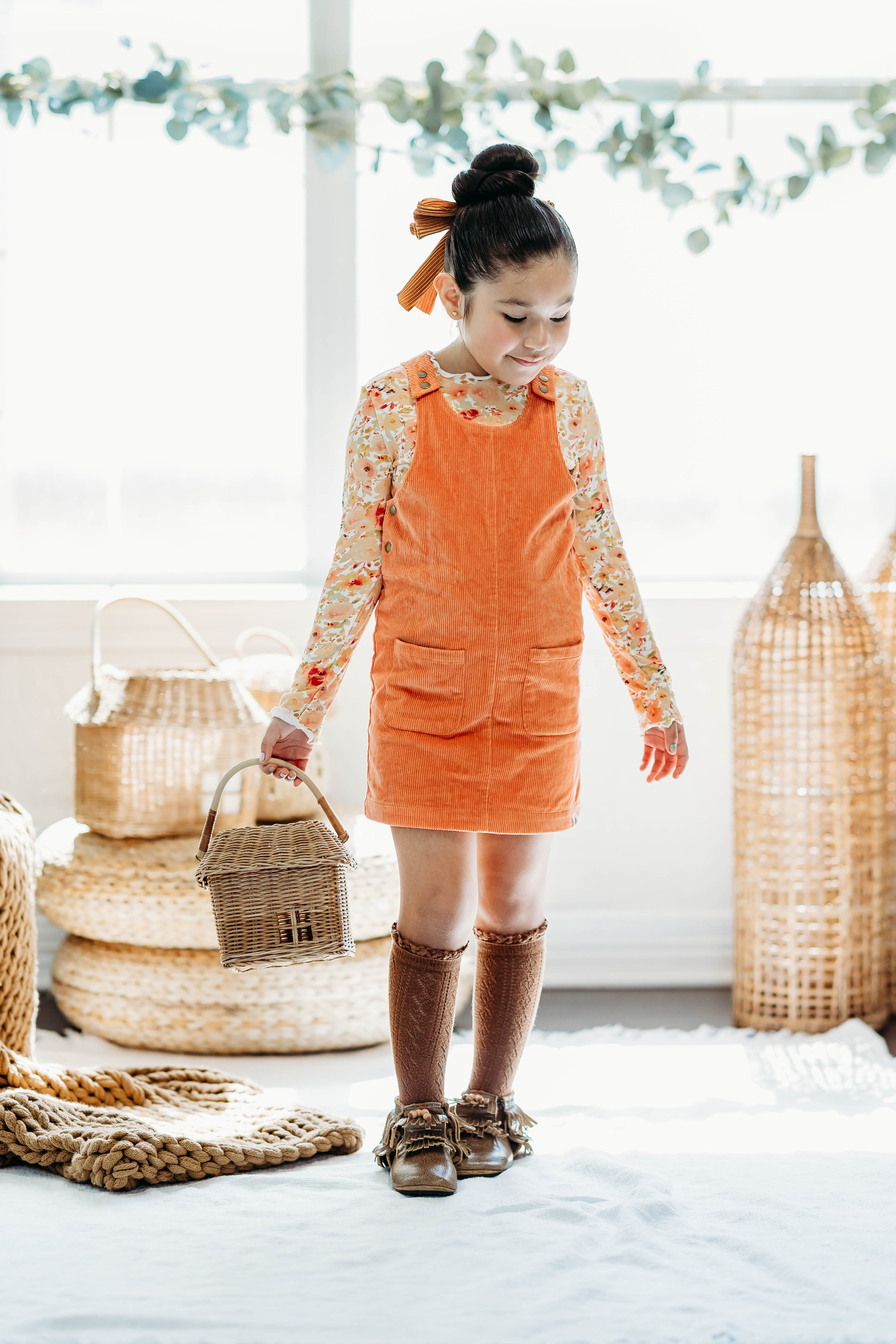 Parker Corduroy Jumper Set - Autumn Blaze (Running Small)