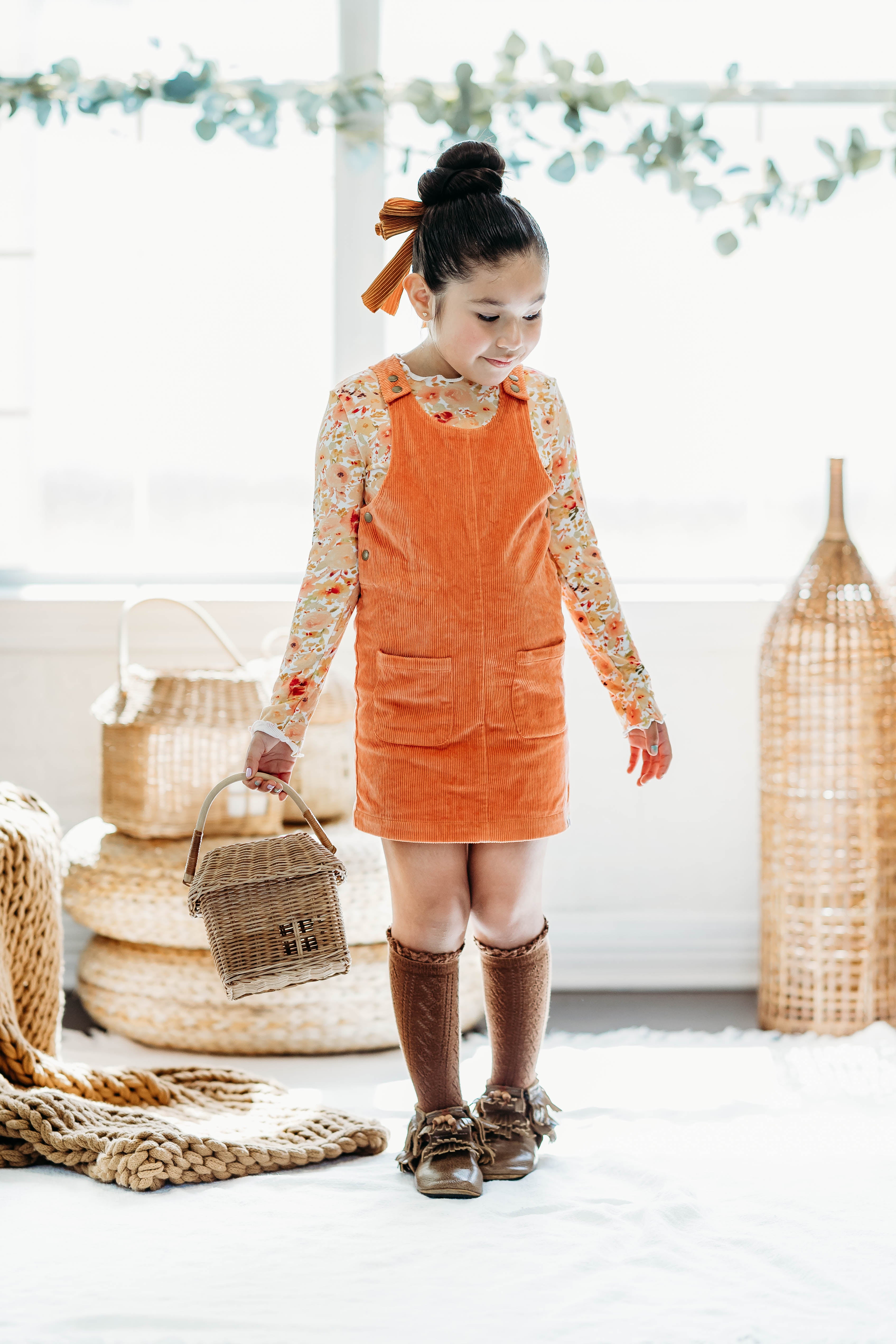 Parker Corduroy Jumper Set - Autumn Blaze (Running Small)