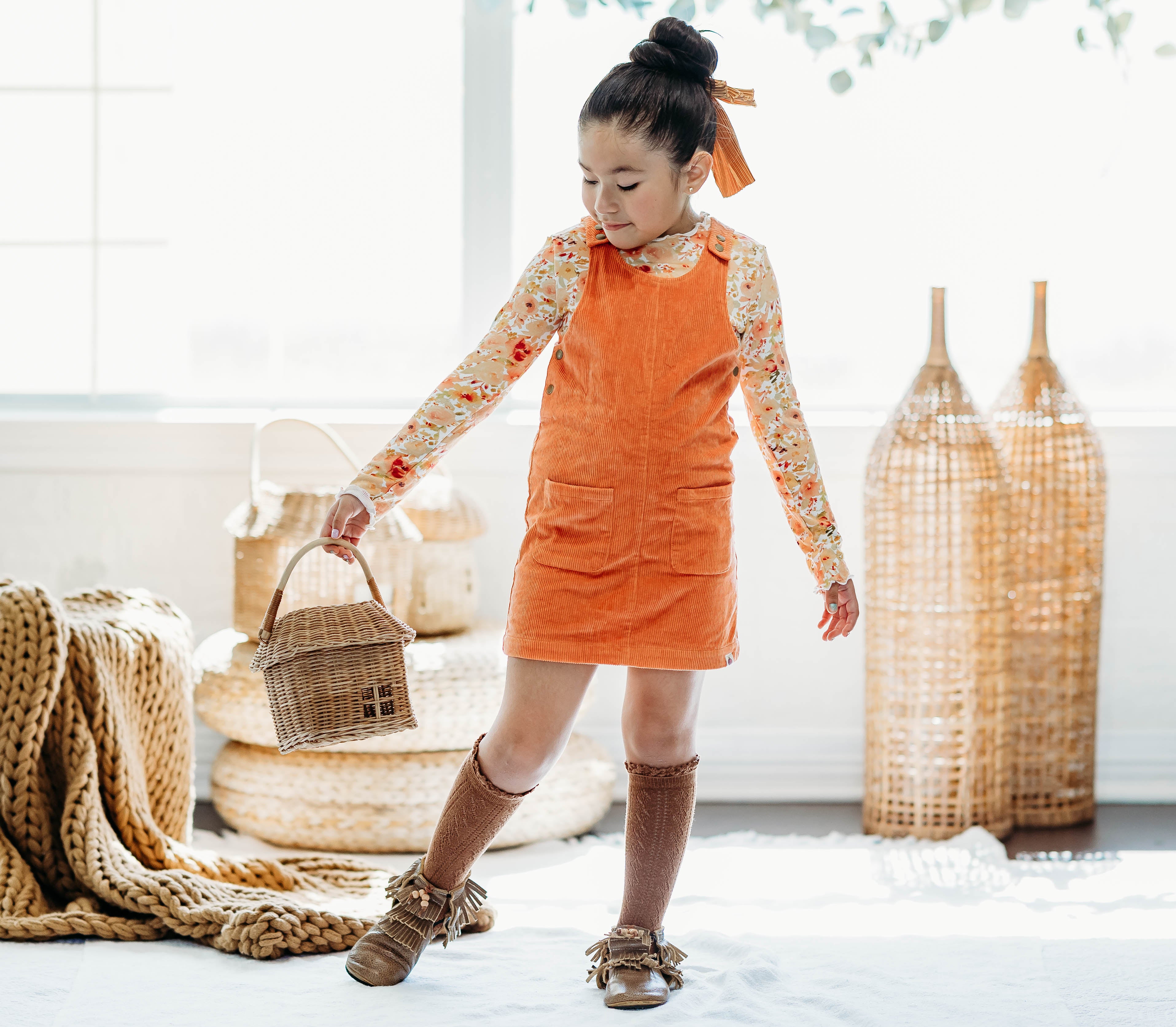 Parker Corduroy Jumper Set - Autumn Blaze (Running Small)