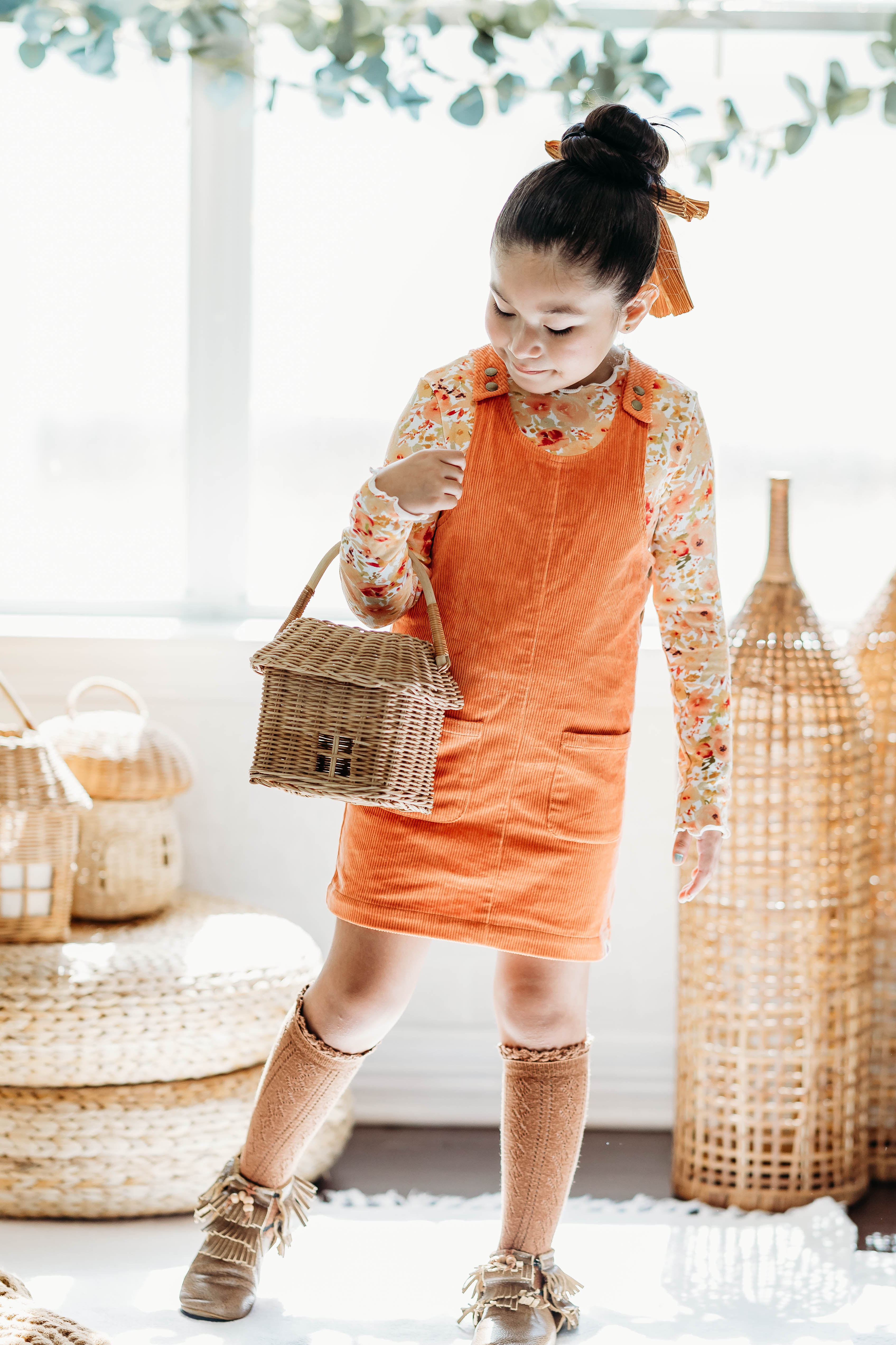 Parker Corduroy Jumper Set - Autumn Blaze (Running Small)