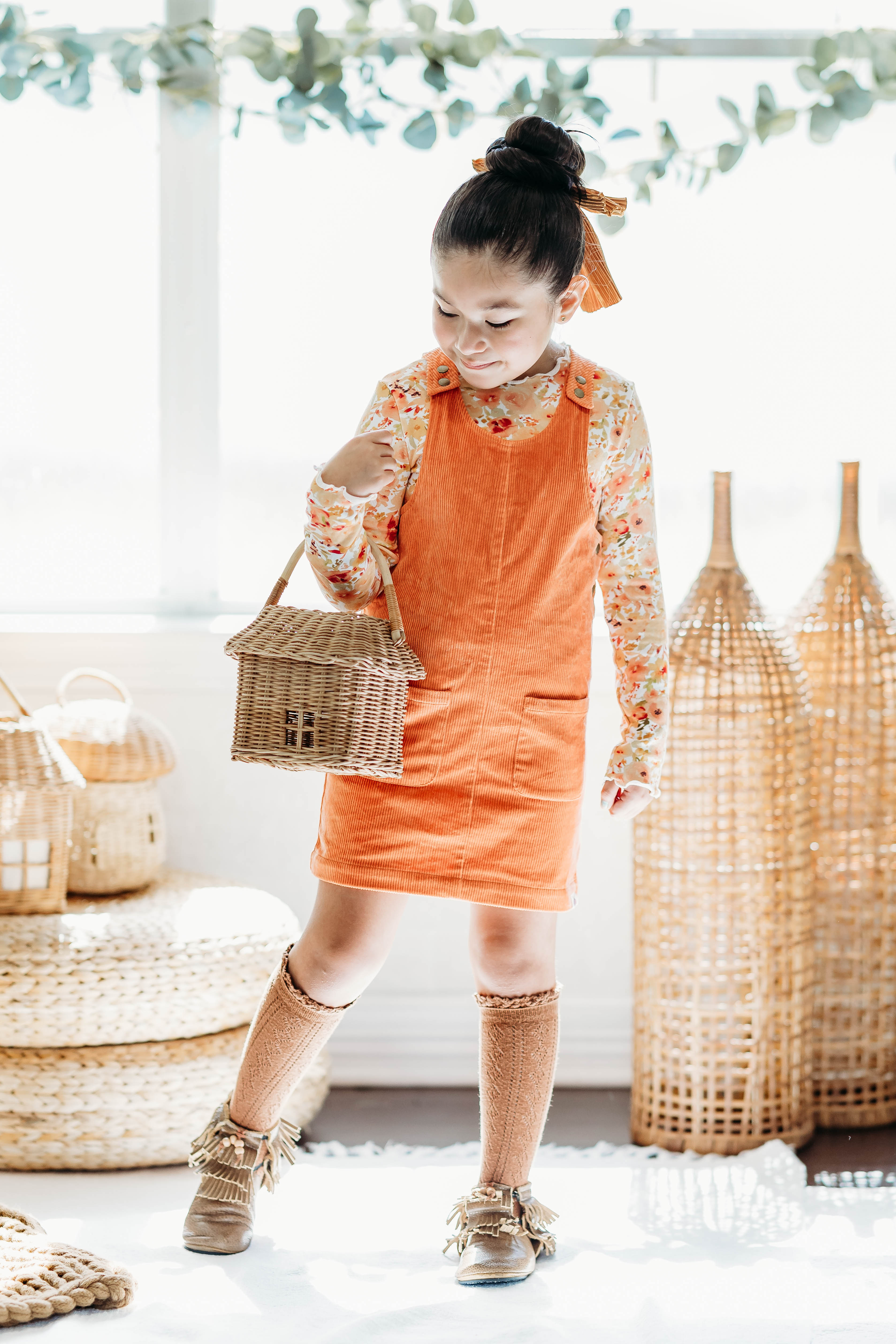 Parker Corduroy Jumper Set - Autumn Blaze (Running Small)
