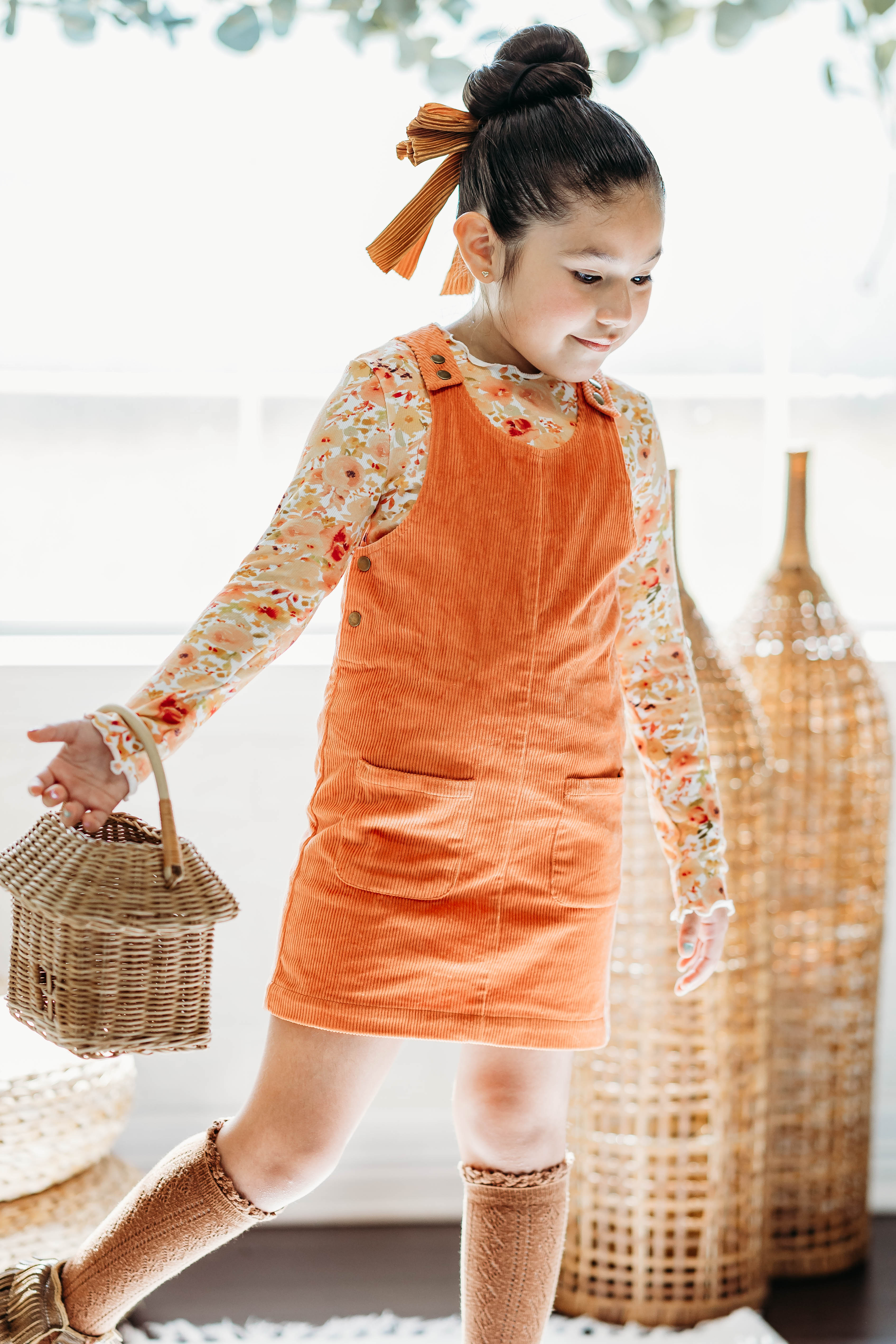 Parker Corduroy Jumper Set - Autumn Blaze (Running Small)