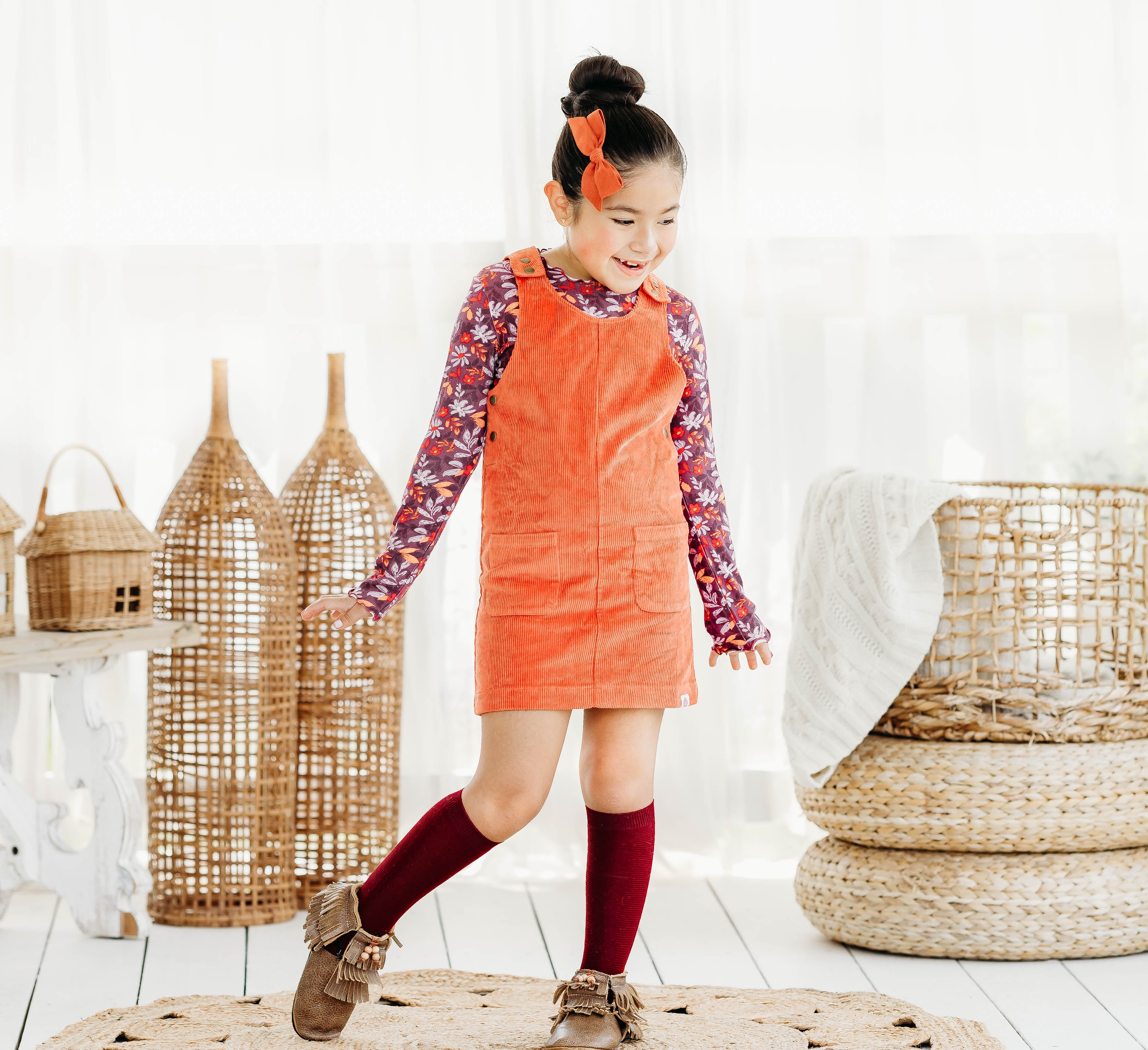 Parker Corduroy Jumper Set - Violet Ember