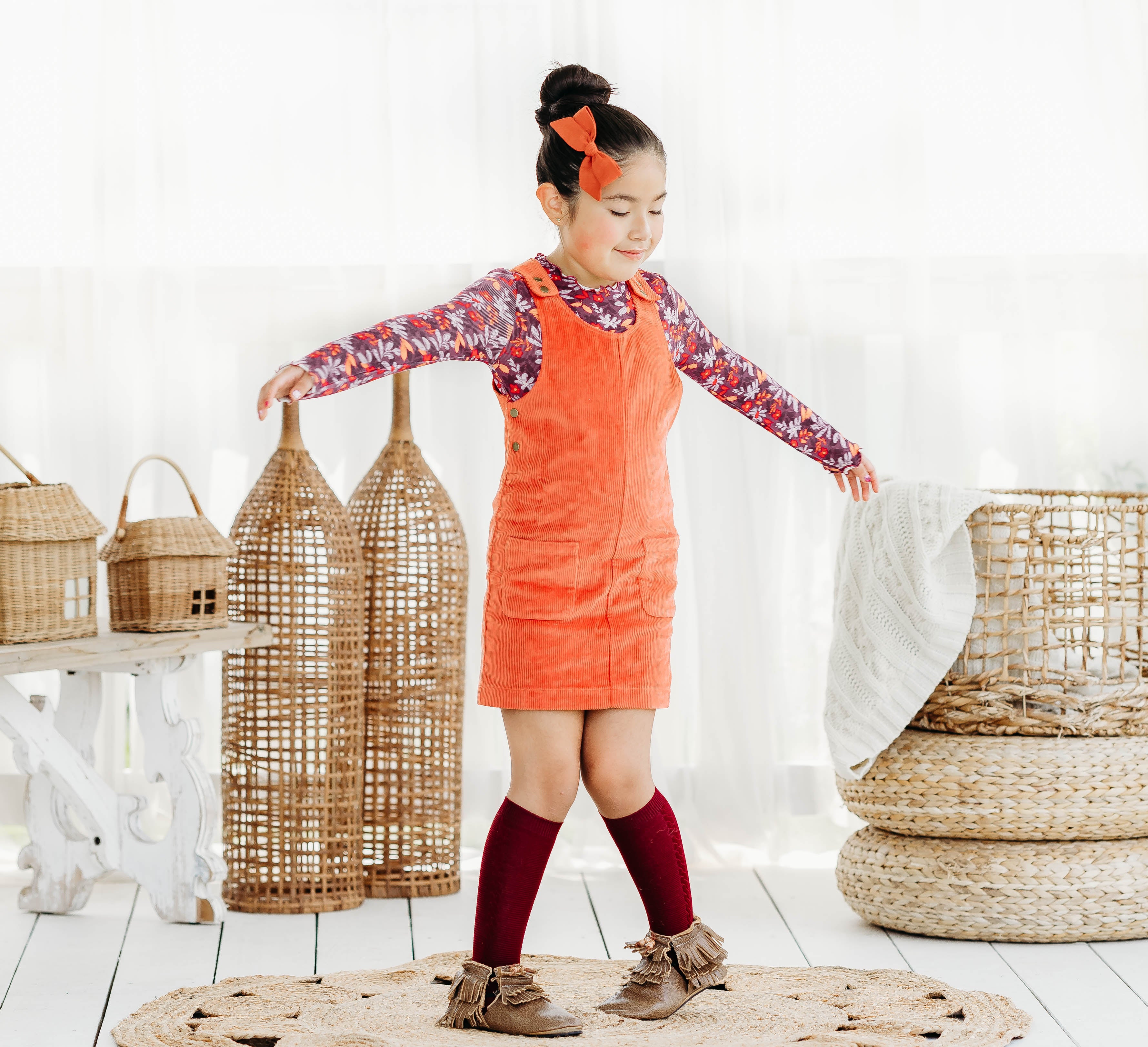 Parker Corduroy Jumper Set - Violet Ember