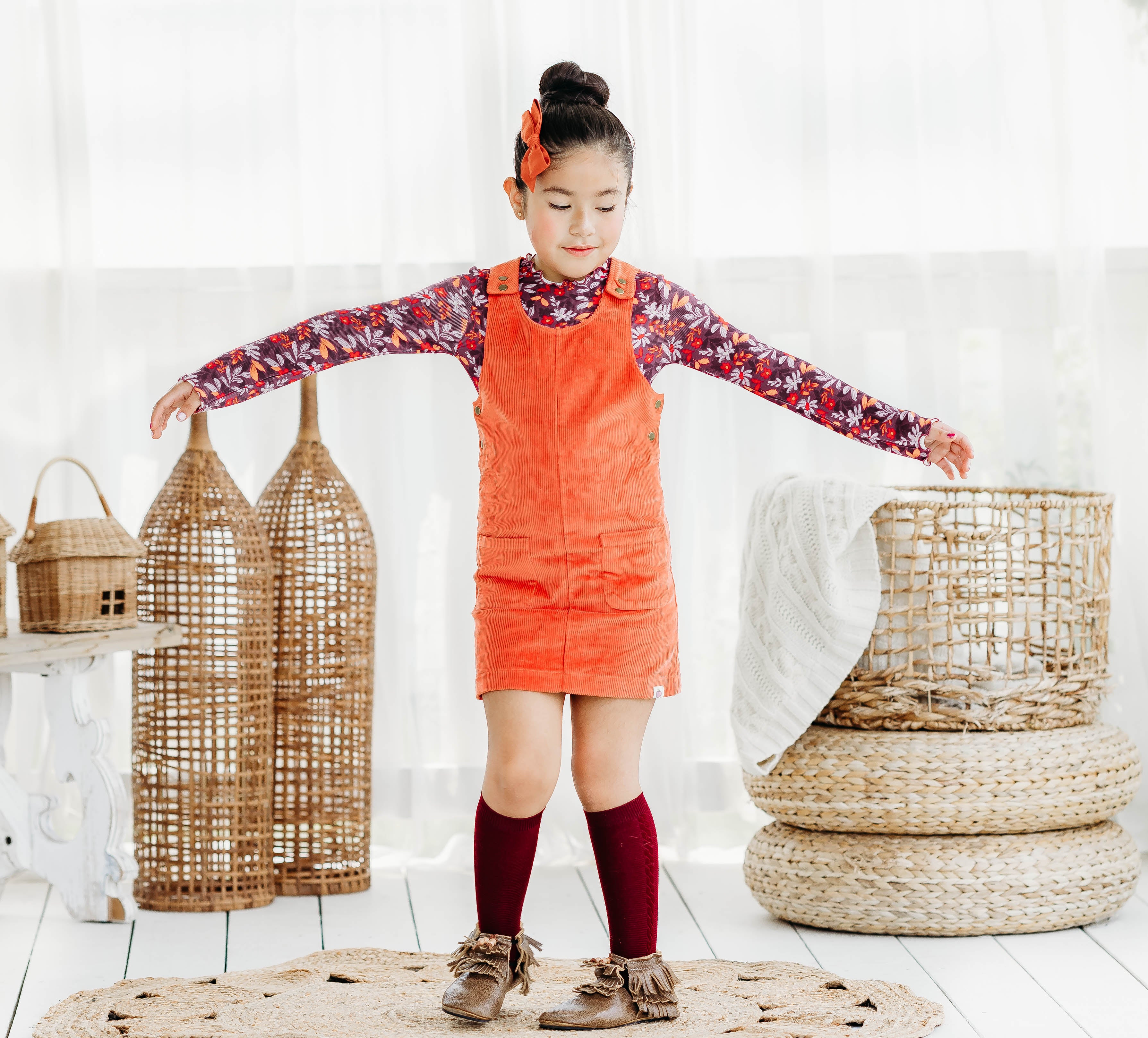 Parker Corduroy Jumper Set - Violet Ember