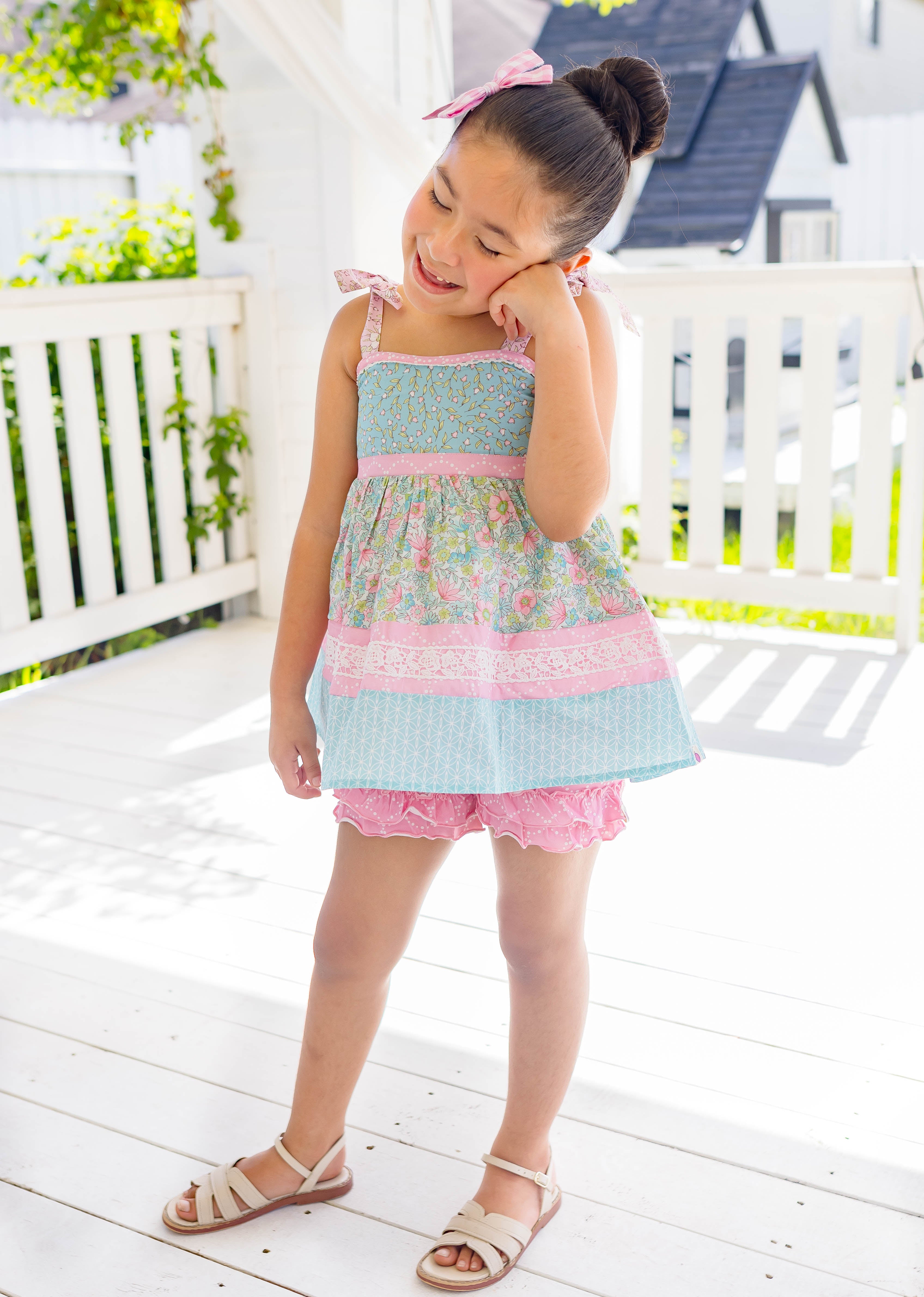 Ruffle Shorts - Rose Water Blossom