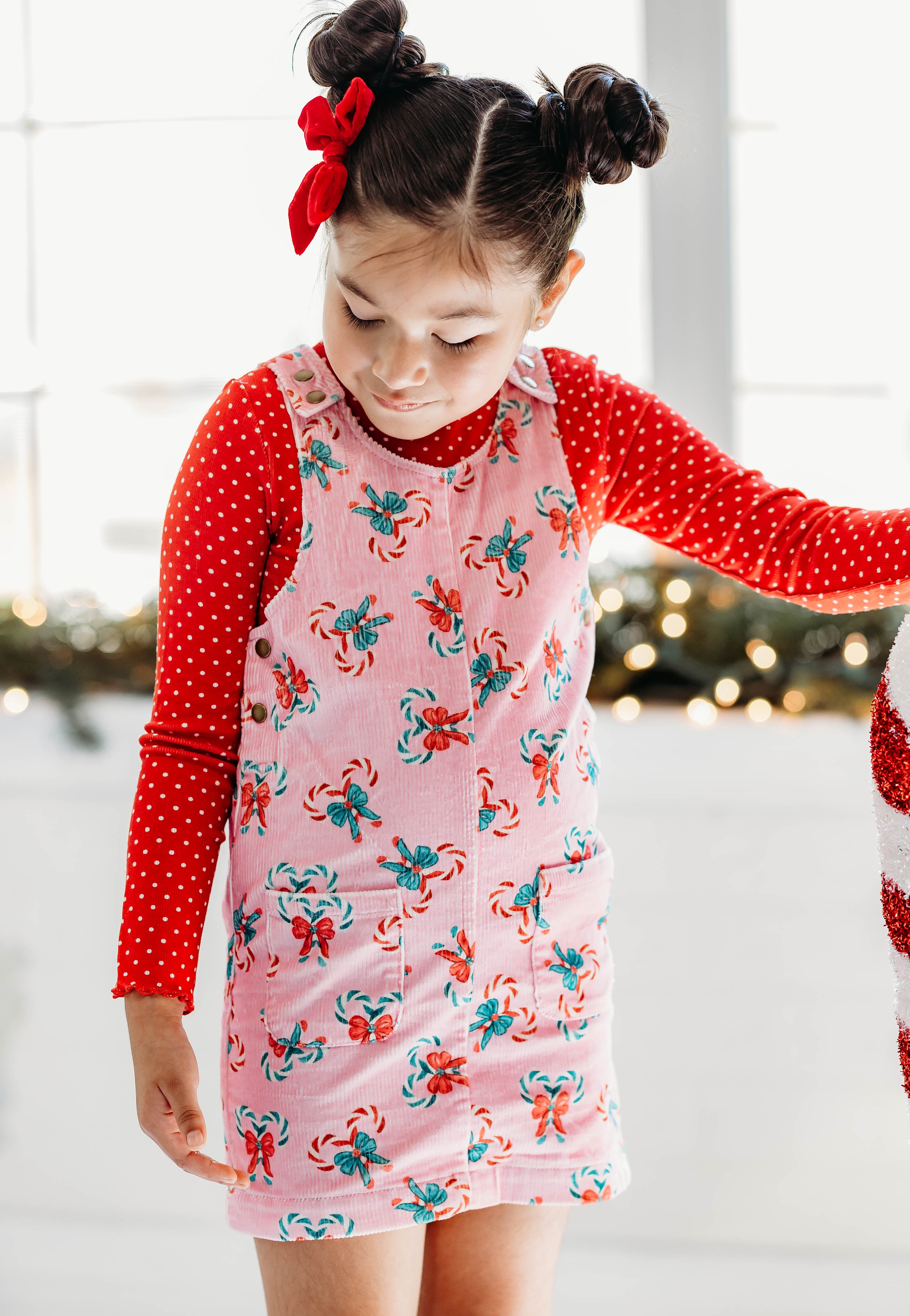 Parker Corduroy Jumper Set - Pink Peppermint Charm