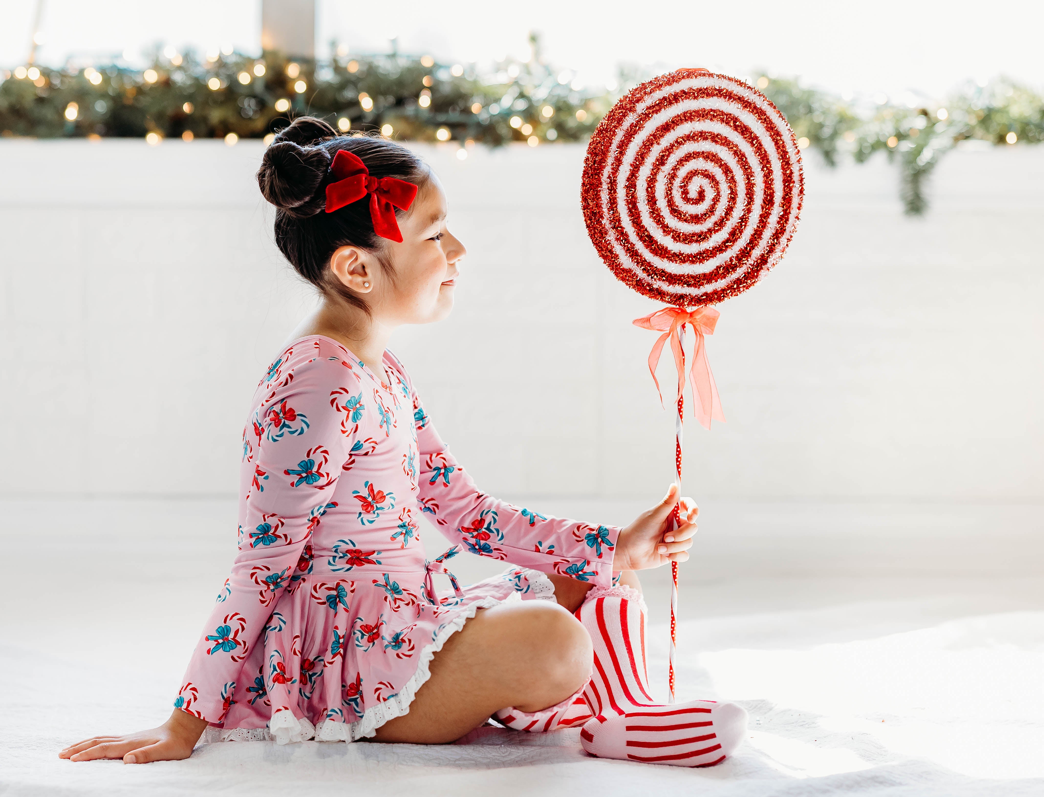 Farrah Leotard - Pink Peppermint Charm