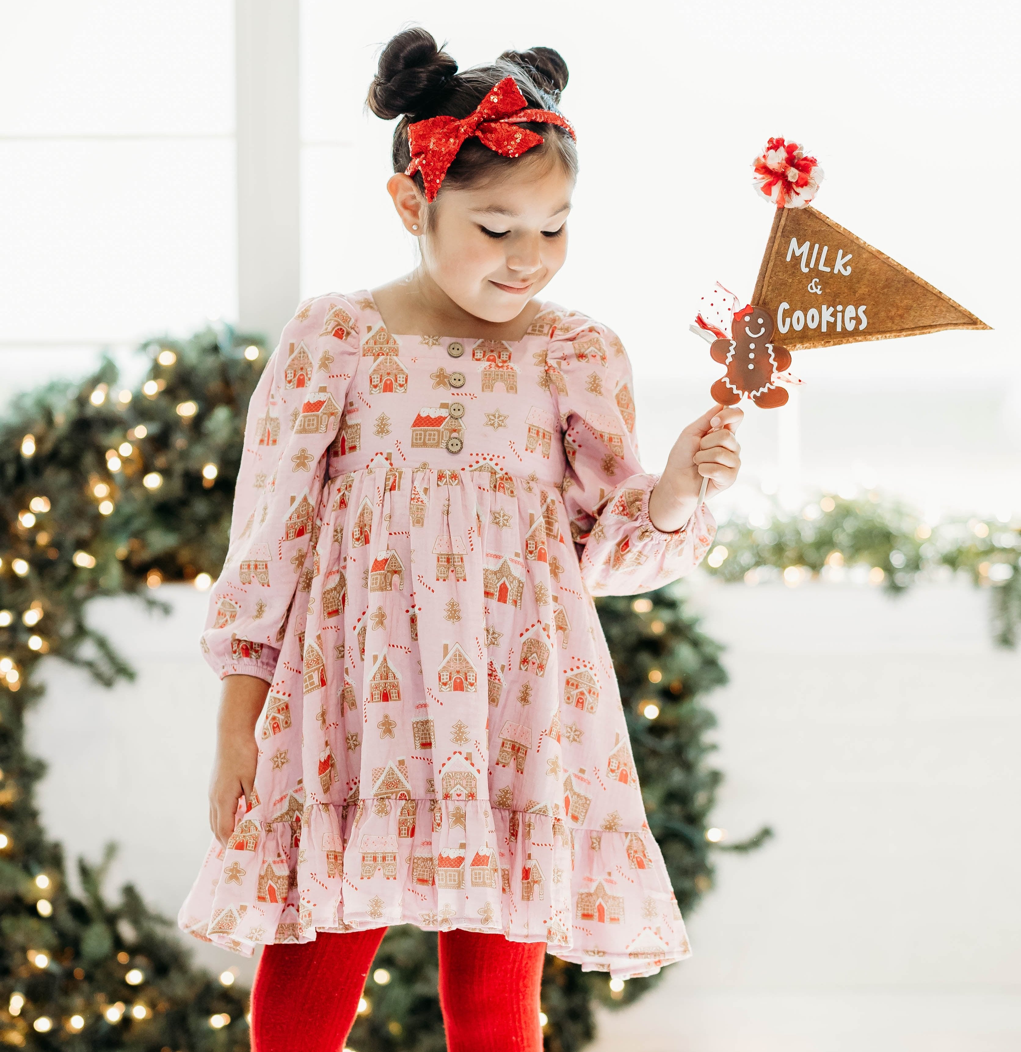 Puff Sleeve Gauze Dress - Gingerbread Lane