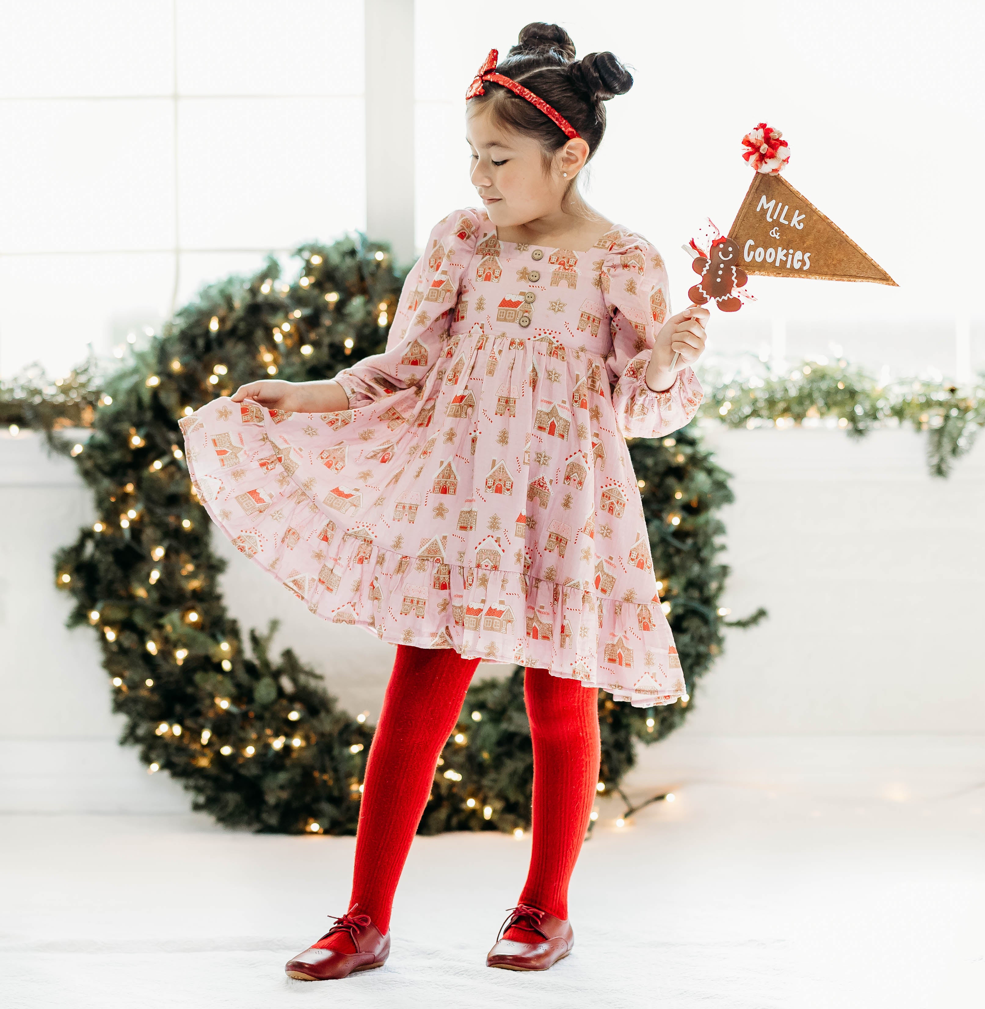 Puff Sleeve Gauze Dress - Gingerbread Lane