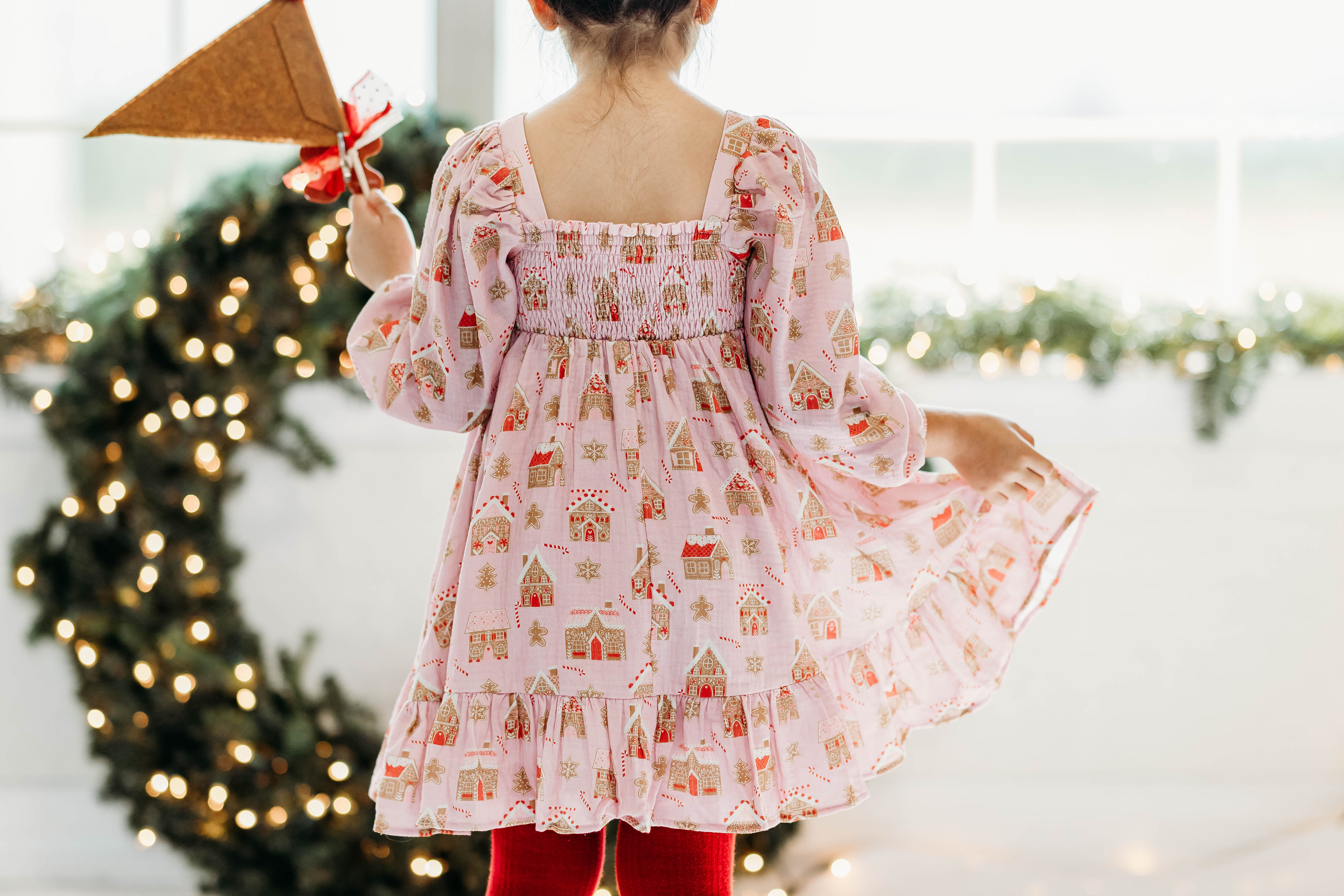 Puff Sleeve Gauze Dress - Gingerbread Lane