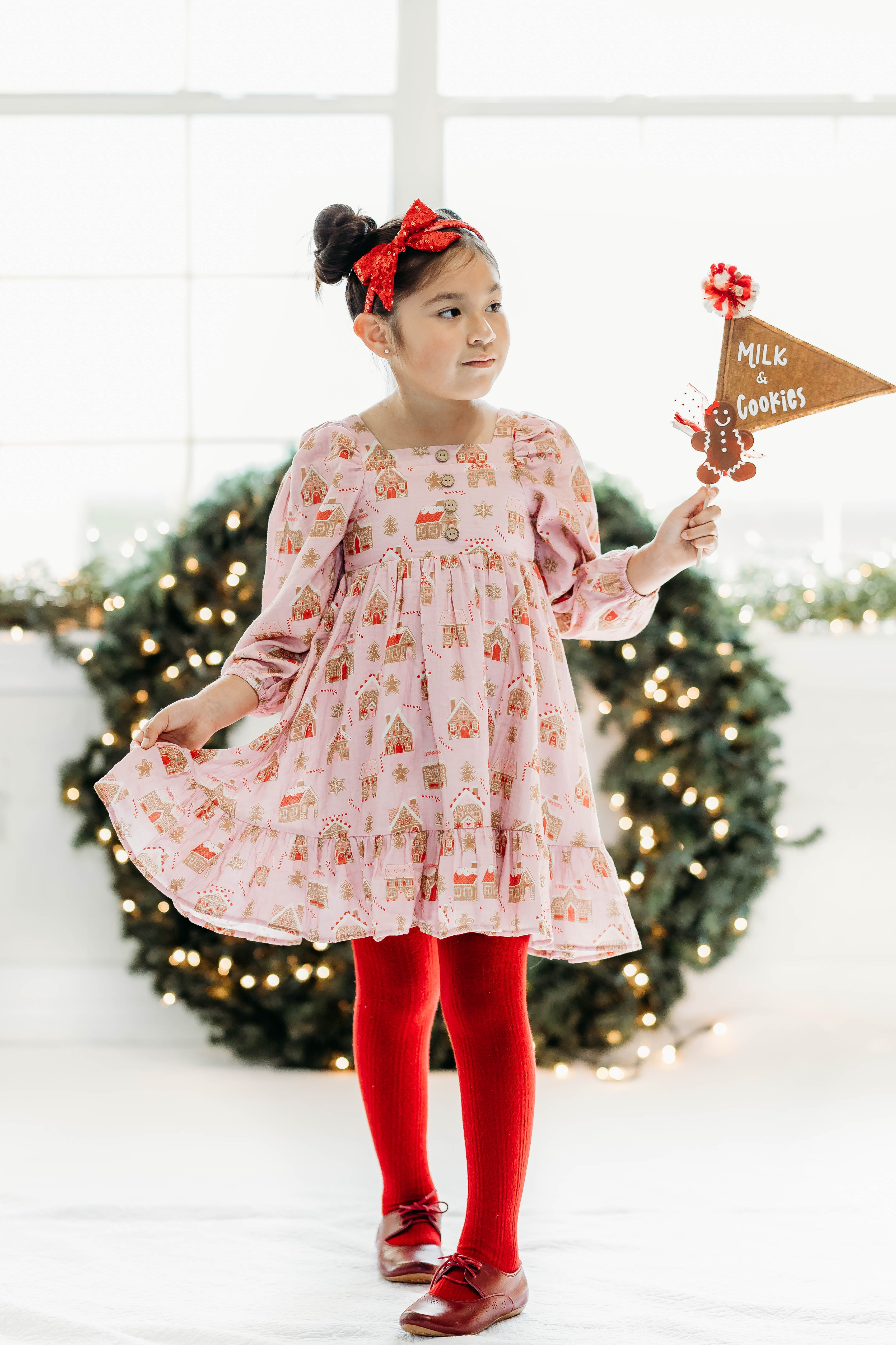 Puff Sleeve Gauze Dress - Gingerbread Lane