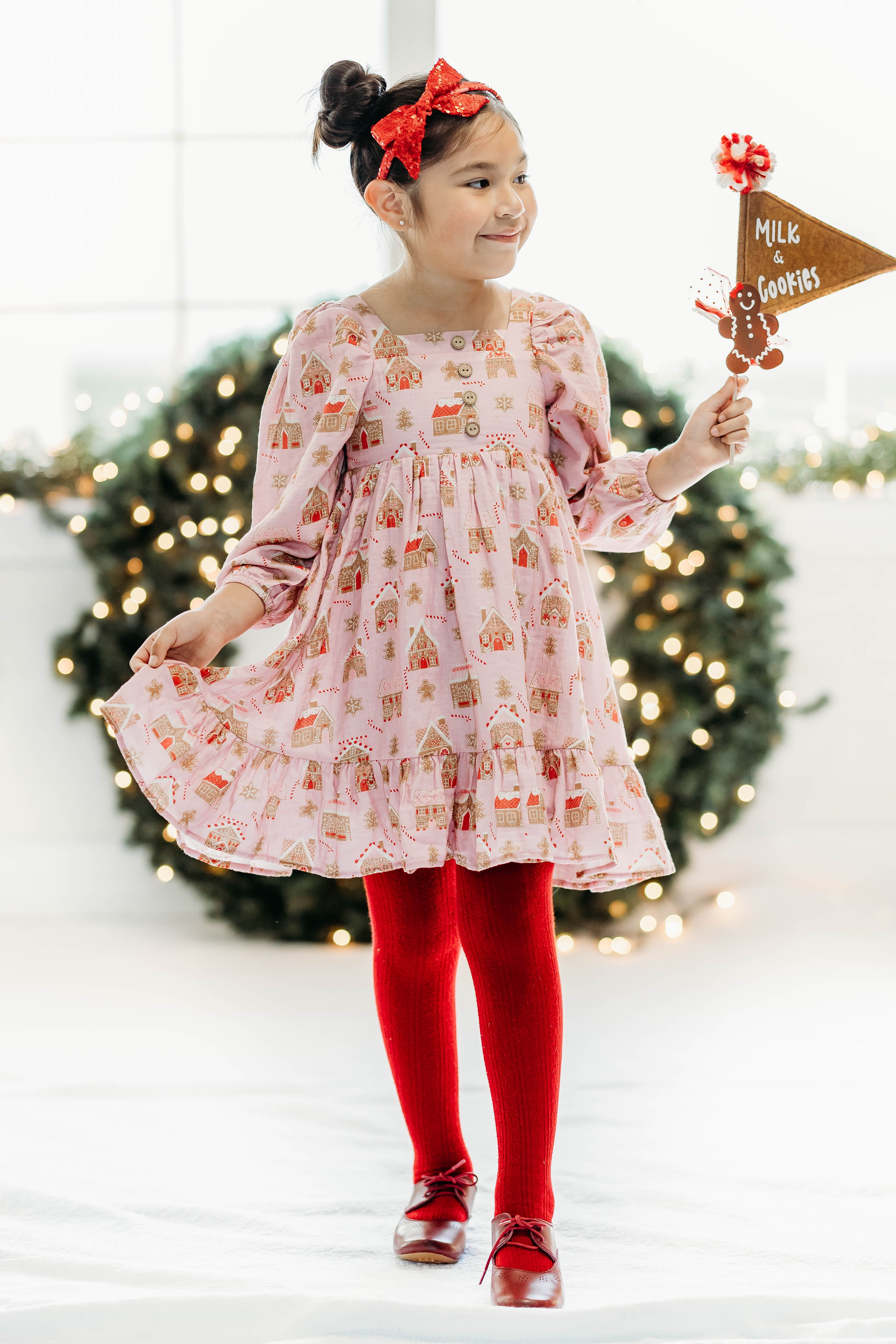 Puff Sleeve Gauze Dress - Gingerbread Lane