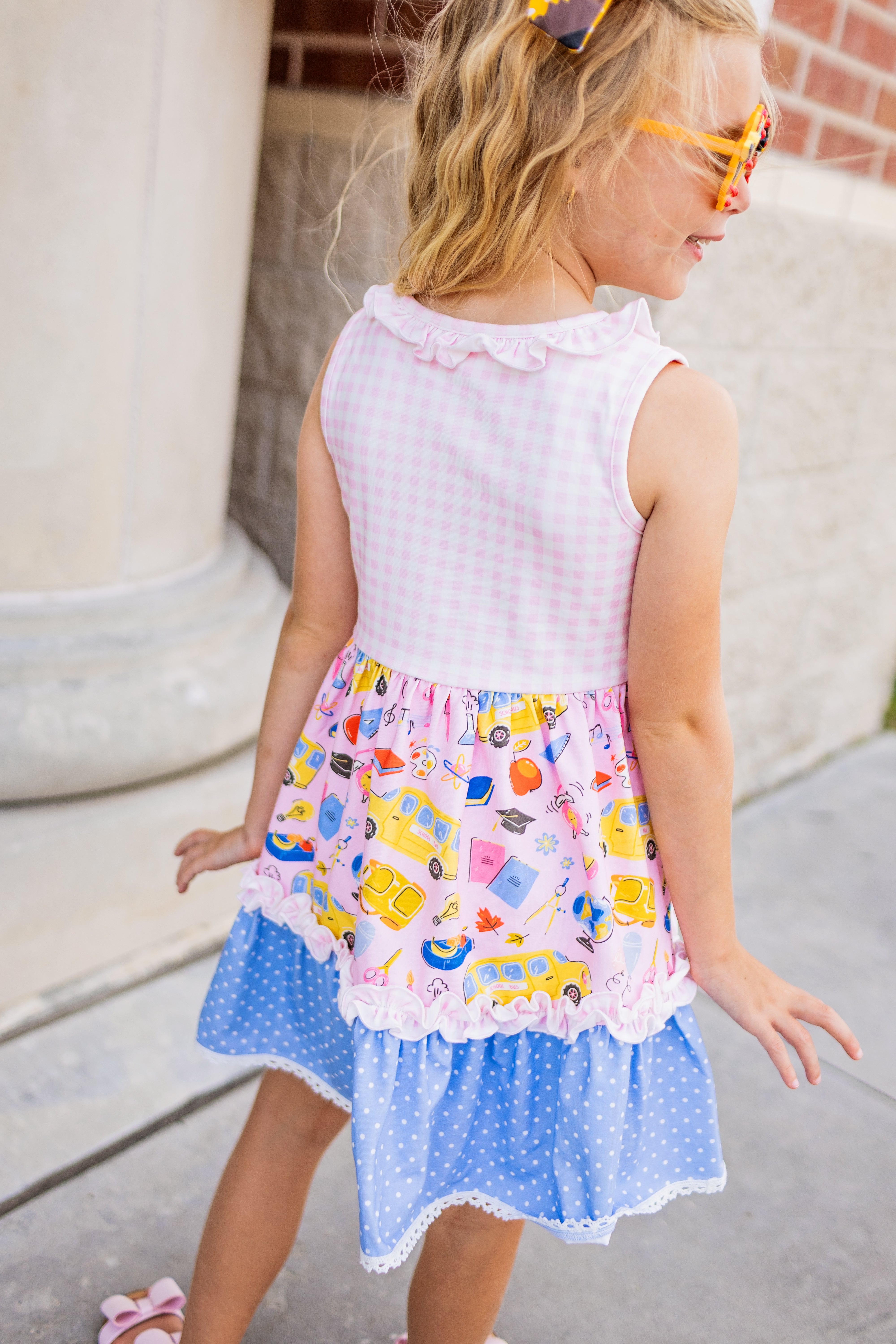 Annistyn Knit Dress - Bubblegum Academy