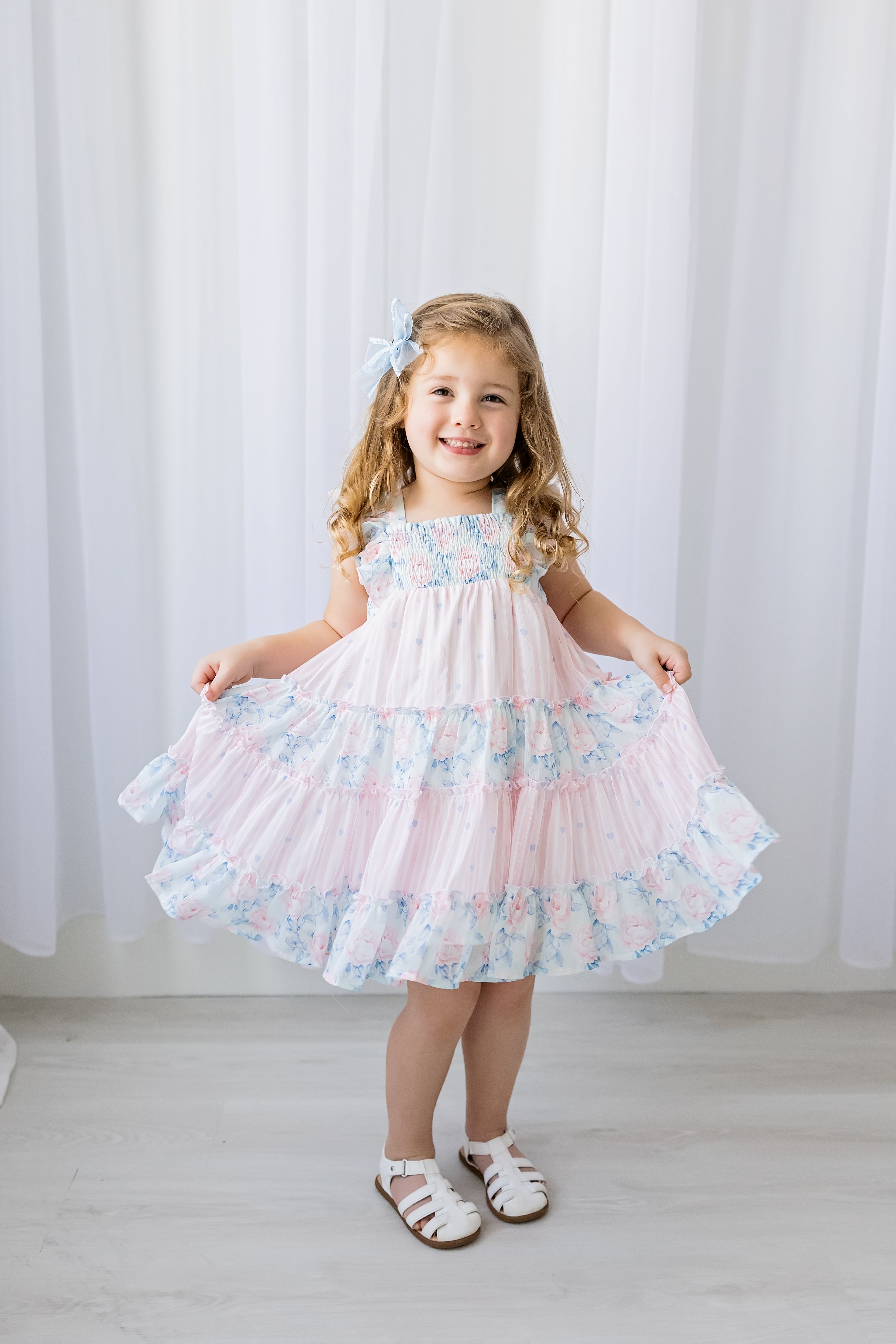 Brielle Shimmer Dress - Blooming Grace
