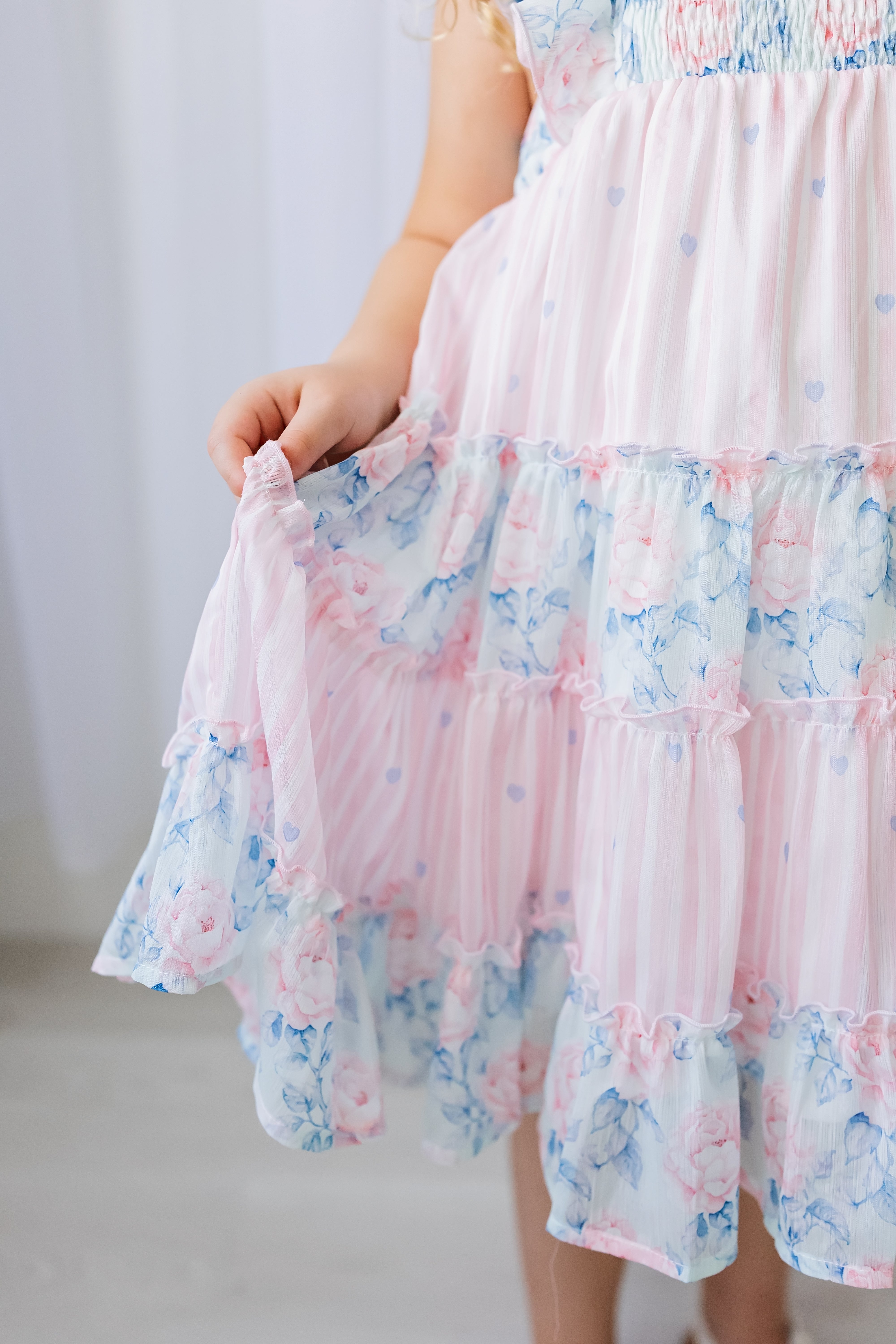 Brielle Shimmer Dress - Blooming Grace