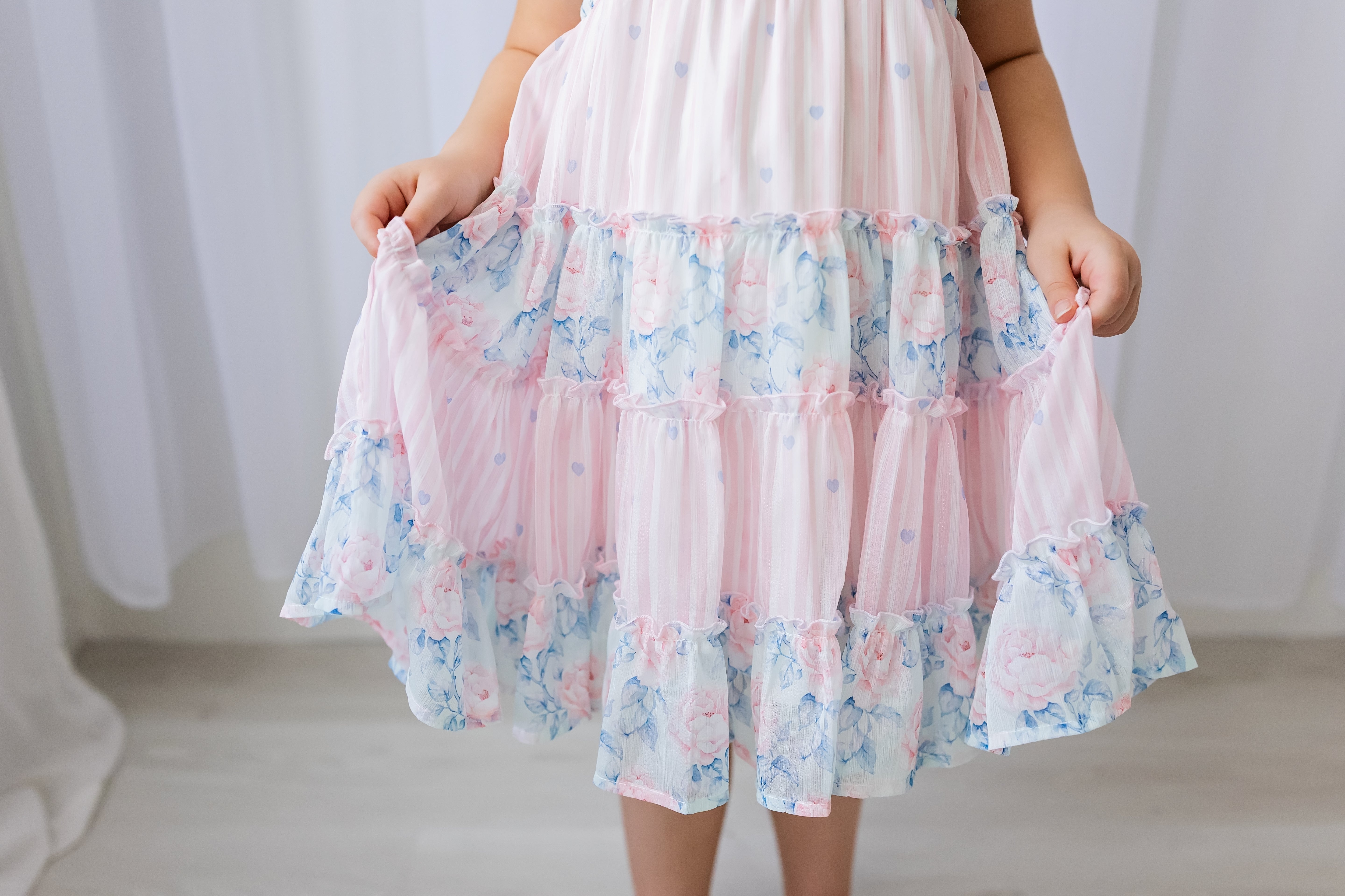 Brielle Shimmer Dress - Blooming Grace