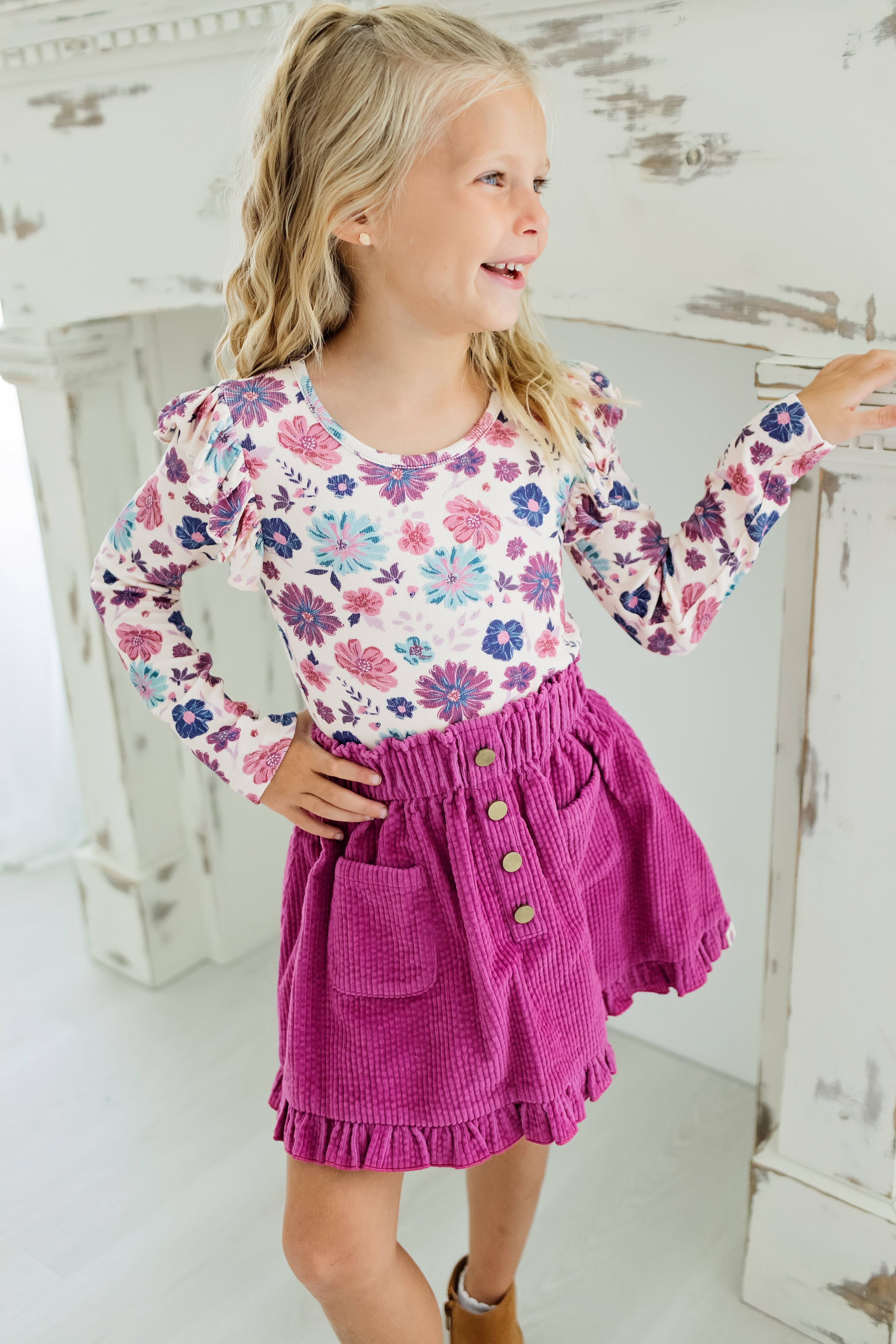 Vienna Corduroy Skirt - Jewelbloom