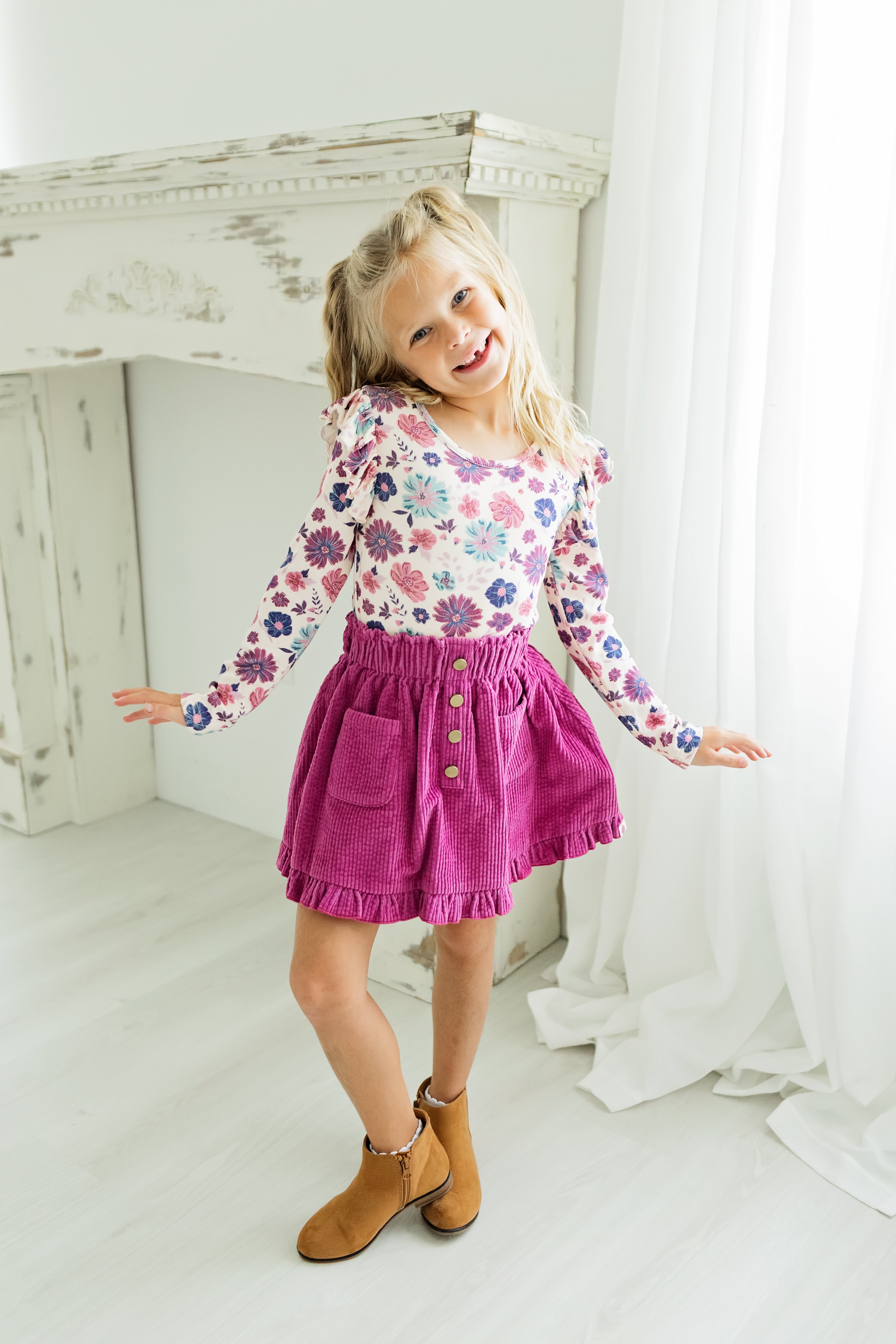 Vienna Corduroy Skirt - Jewelbloom