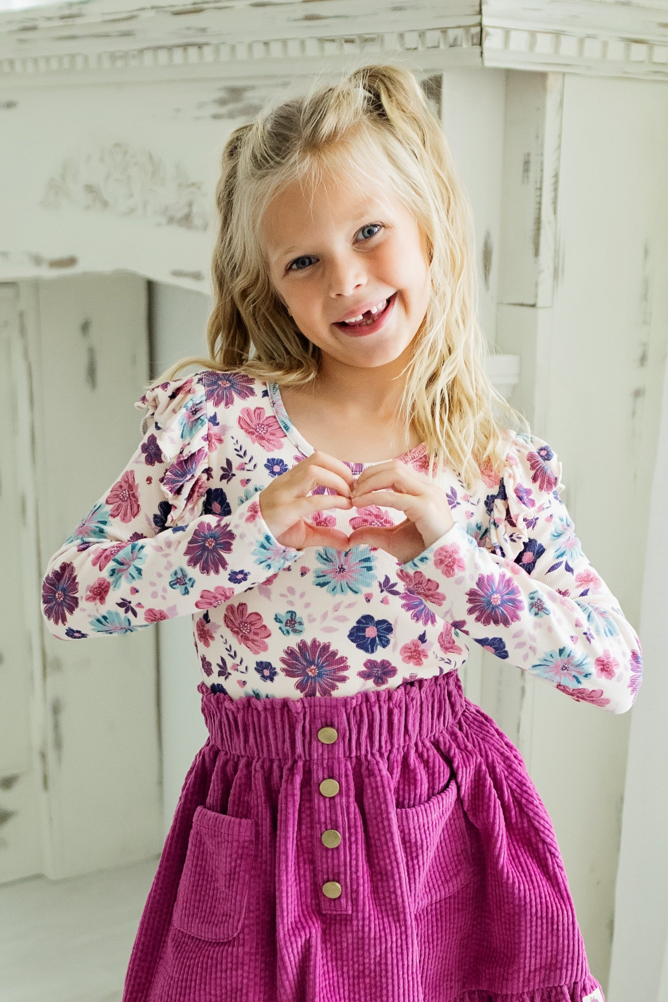 Ribbed Ruffle Top - Jewelbloom