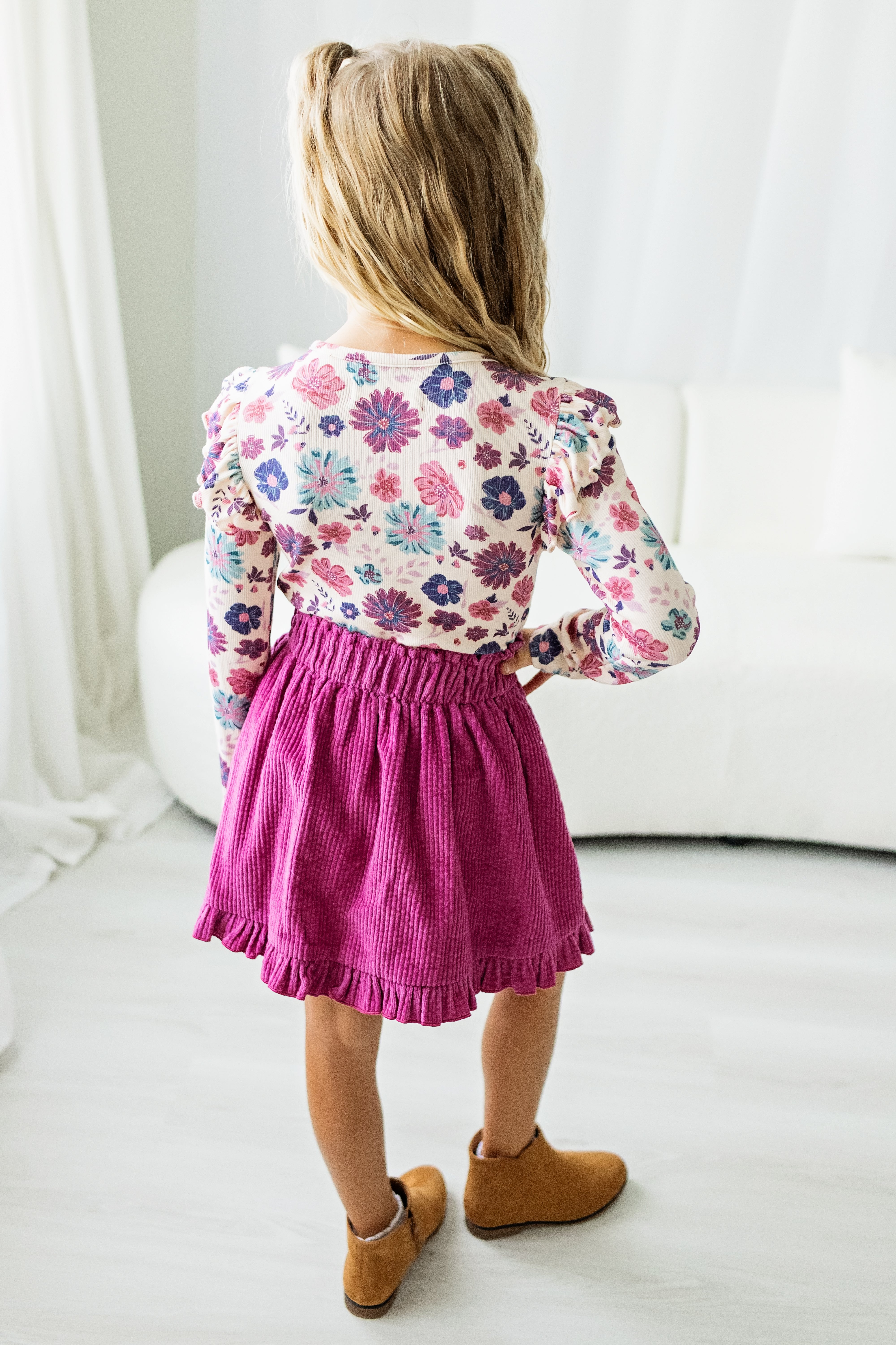 Ribbed Ruffle Top - Jewelbloom