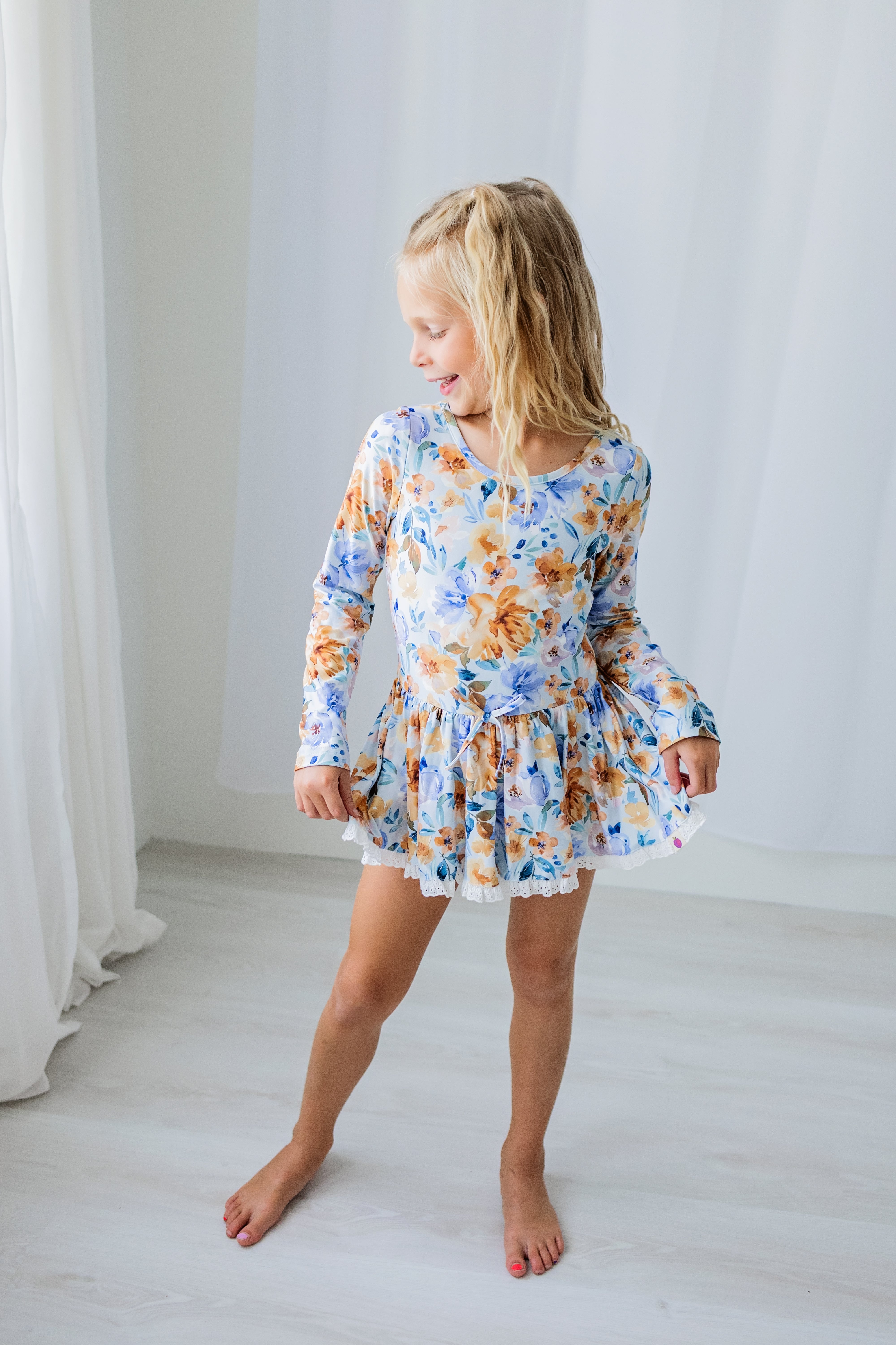 Farrah Leotard - Azure & Amber