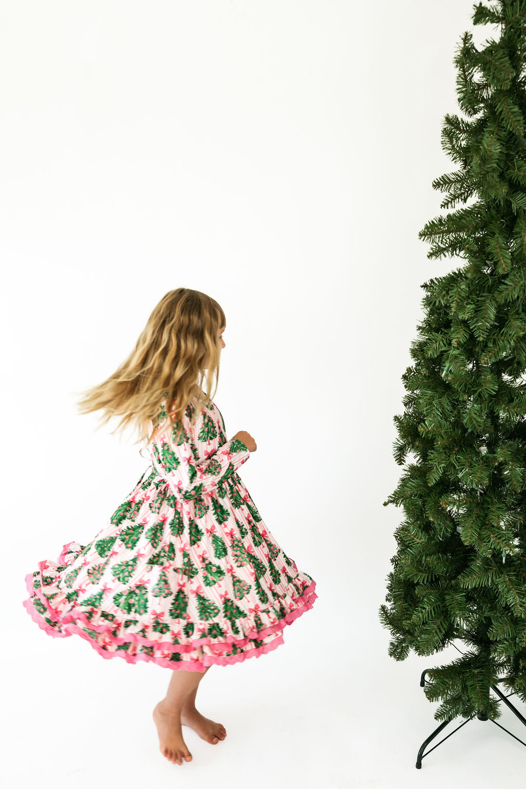 Myra Dress - Merry Pink Pines (Pre-Order ships end of October)
