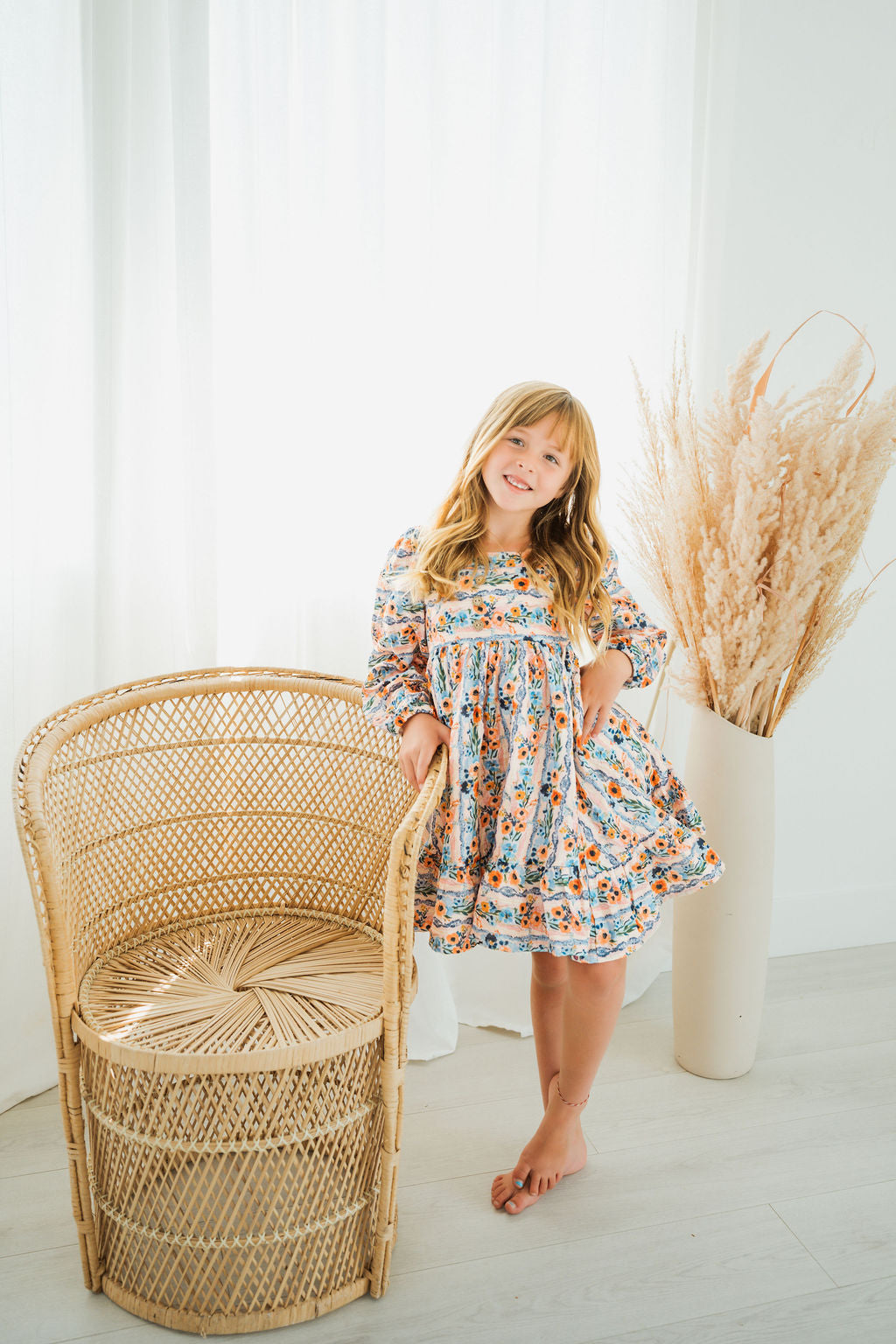 Puff Sleeve Gauze Dress - Everlasting Bloom (Pre-Order)