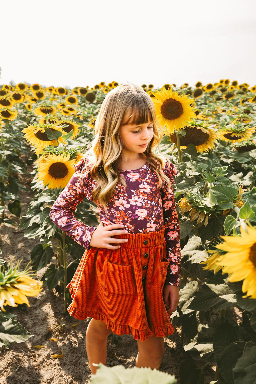 Ribbed Top - Floral Sonata