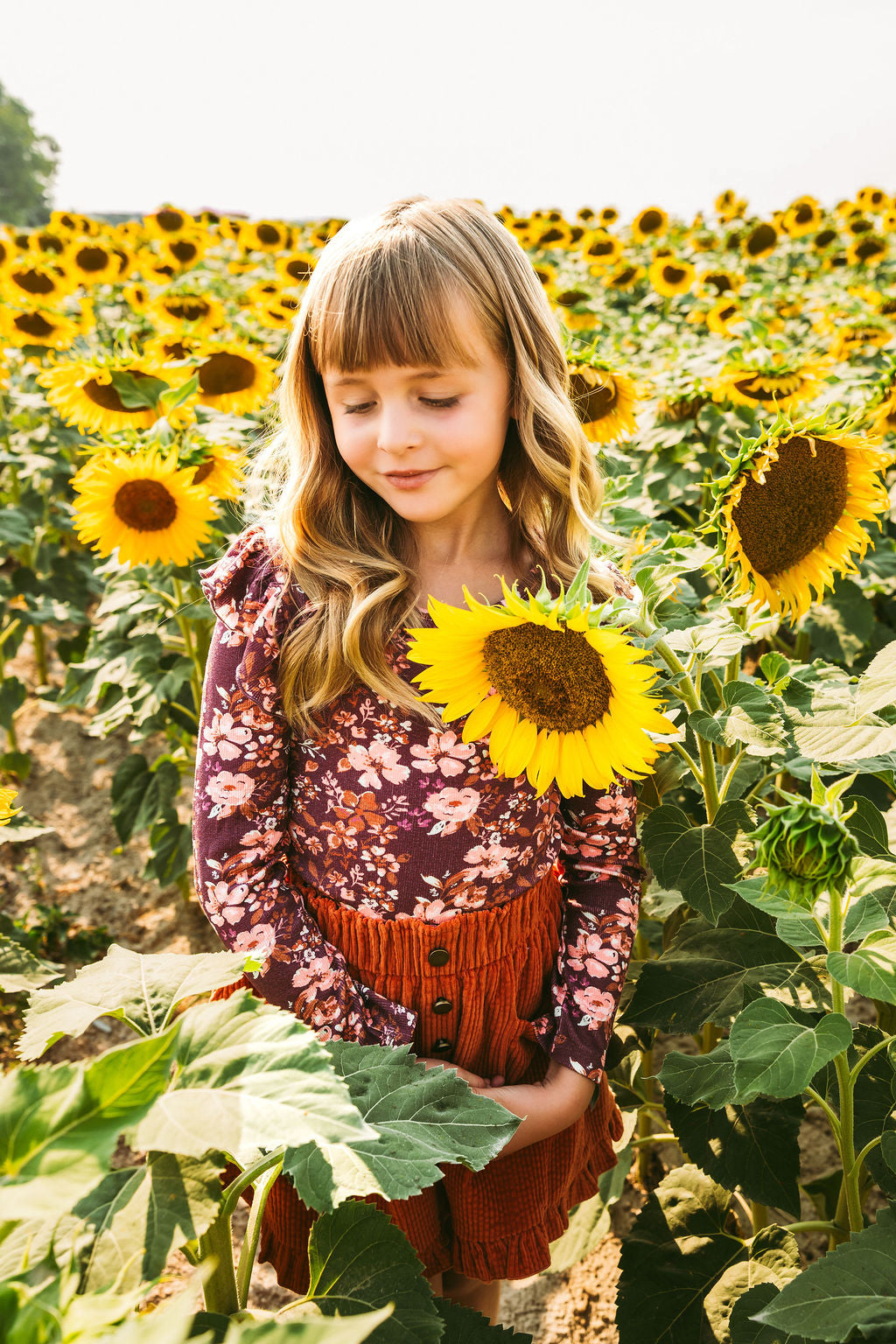 Ribbed Top - Floral Sonata