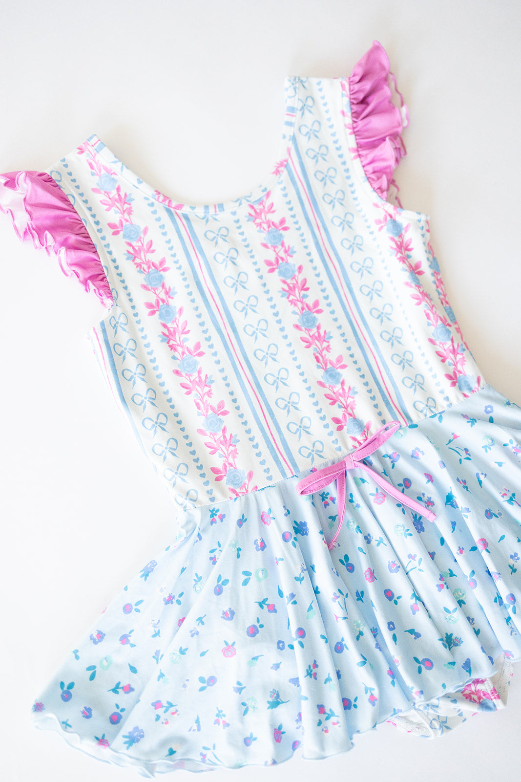 Farrah Leotard - Rosé Ribbon Luxe