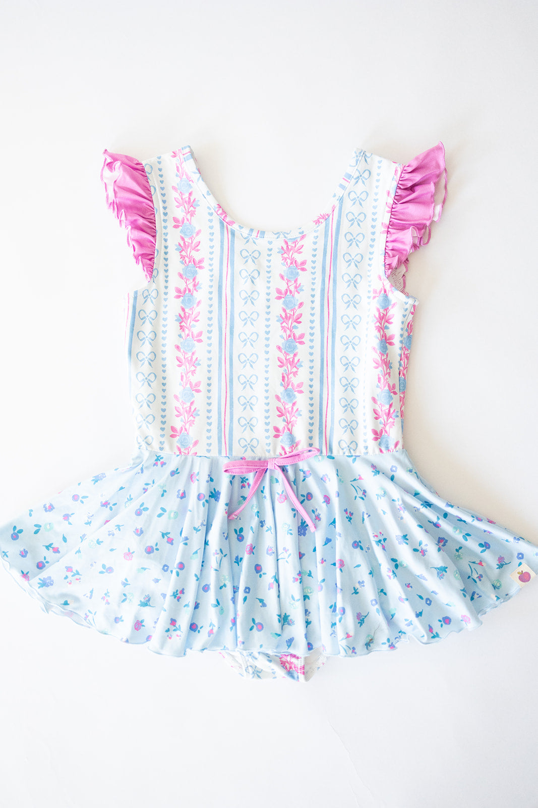 Farrah Leotard - Rosé Ribbon Luxe