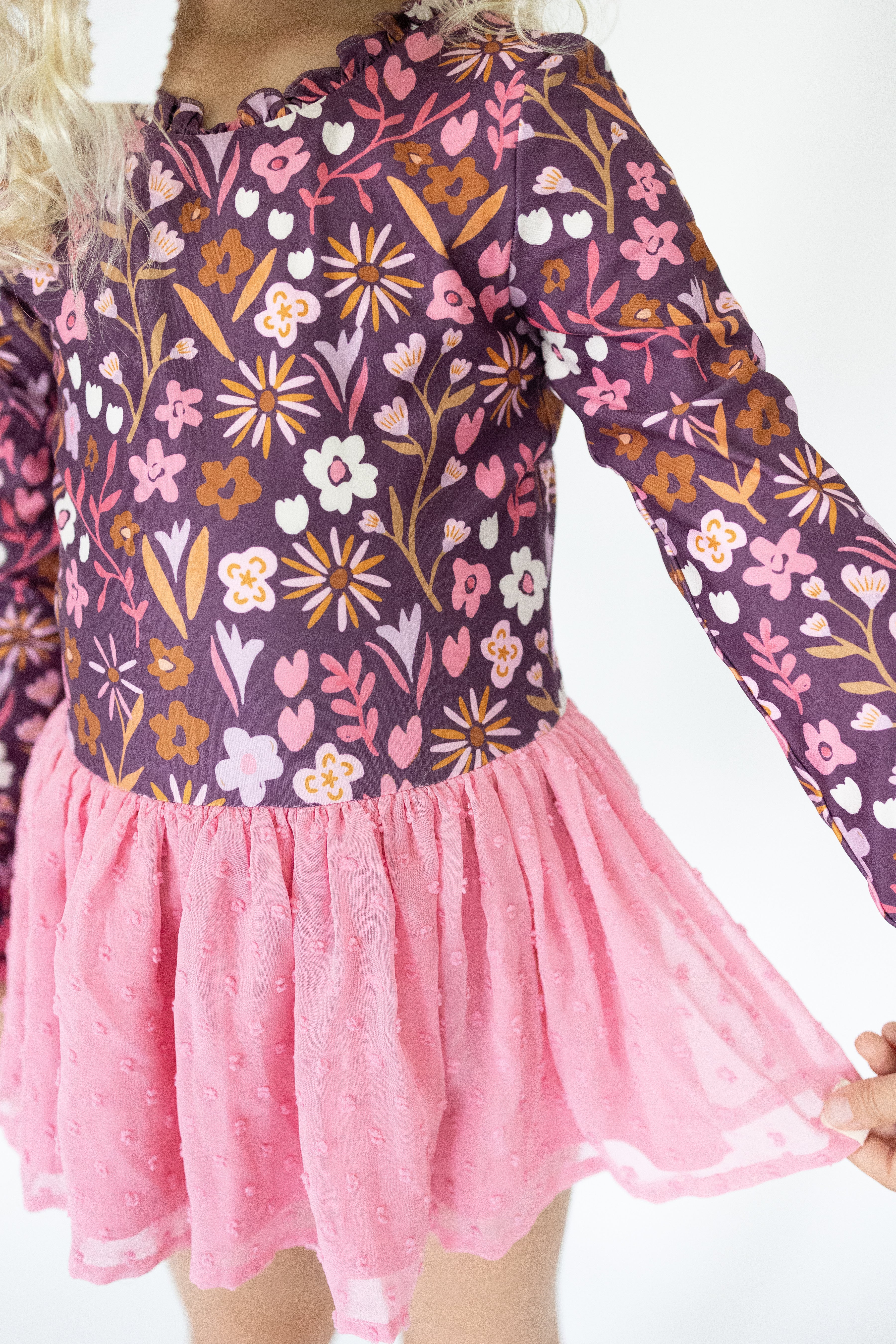 Farrah Clipdot Leotard - Amethyst Rose