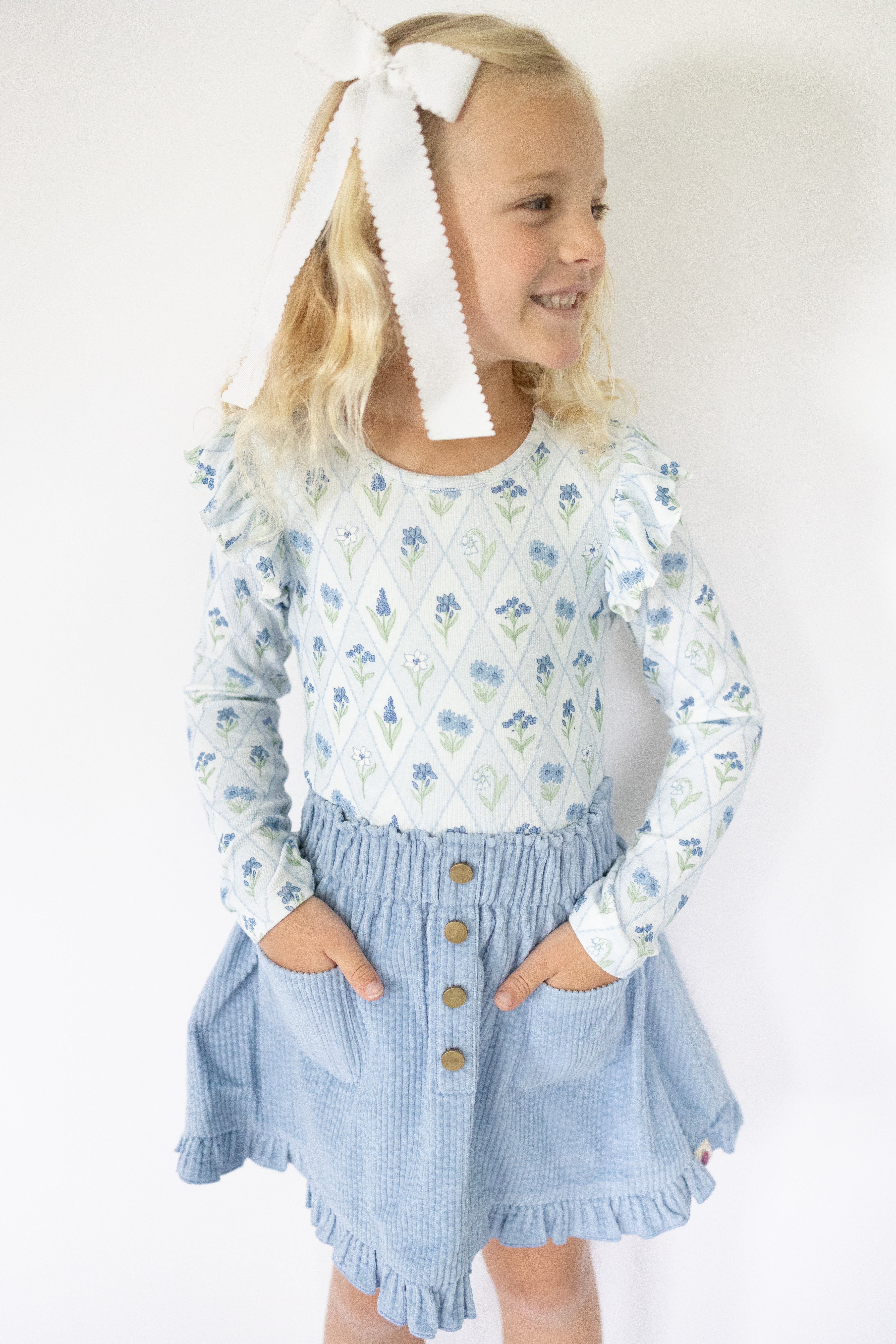 Vienna Corduroy Skirt - Skyloom (Pre-Order)